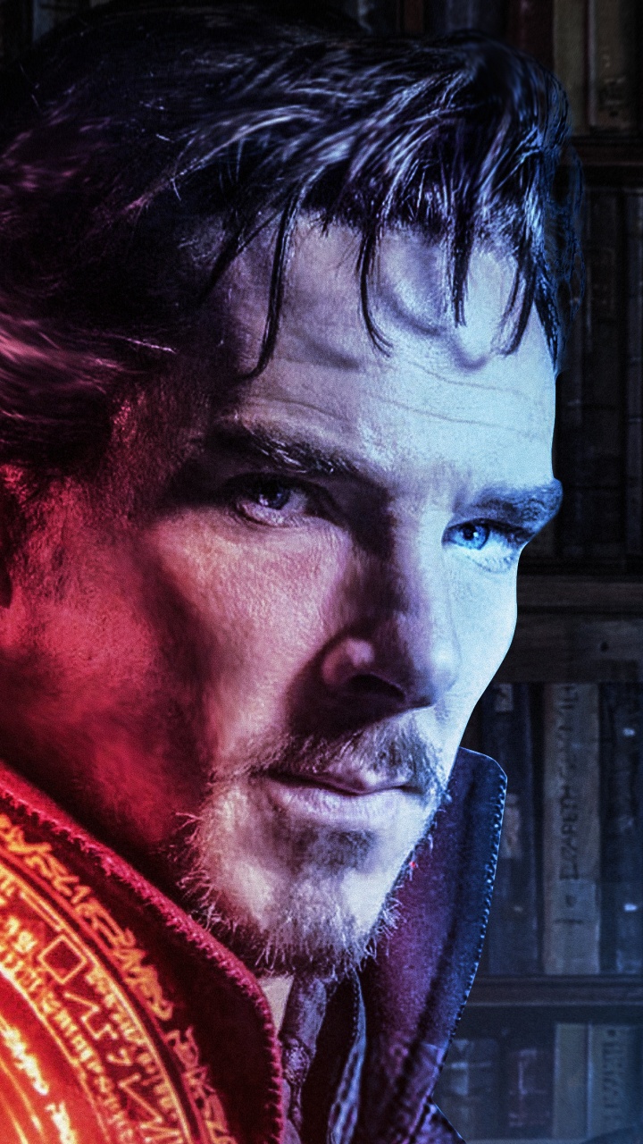 Обои арт, библиотека Loki, человек, свет, marvel в разрешении 720x1280