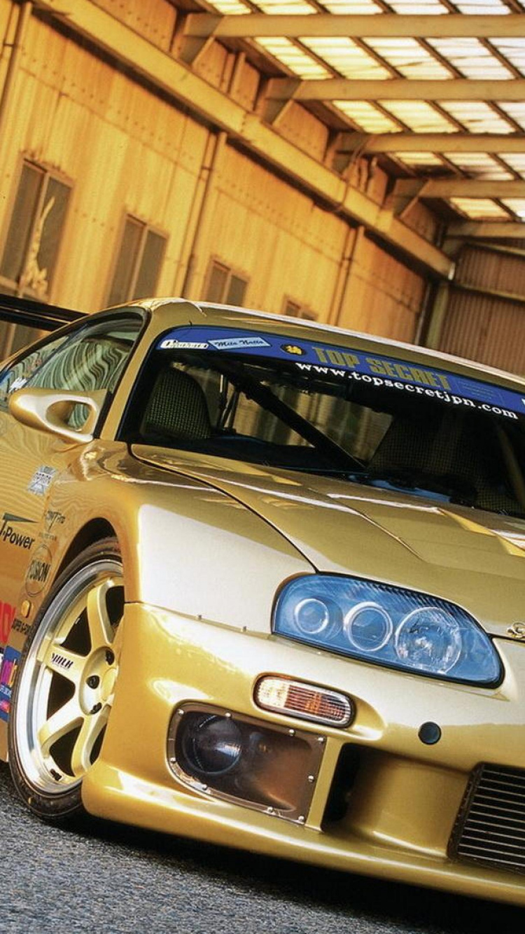 Обои Toyota Supra, спорткар, авто, toyota, nissan skyline в разрешении 750x1334