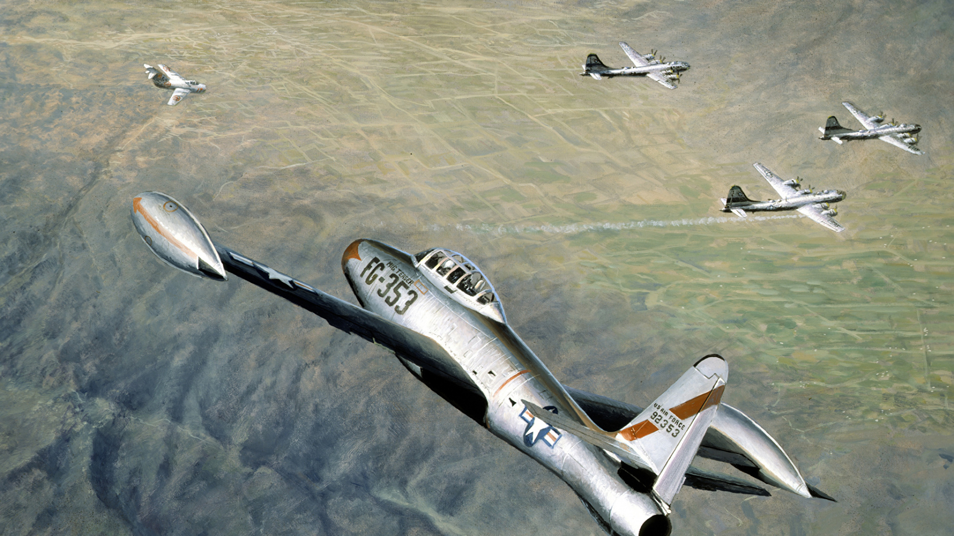 Обои военный самолет, самолеты, самолет, полет, истребительная авиация в разрешении 1920x1080