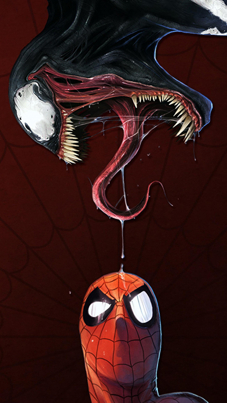 Обои Человек-паук Веном, веном, человек-паук, Карнаж, Комиксов в разрешении 750x1334