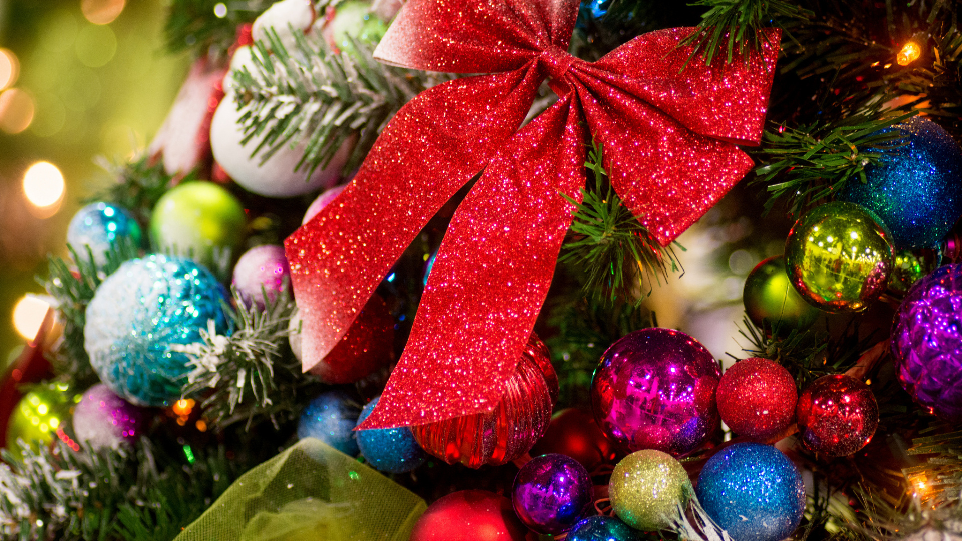 Обои Новый год, Рождественский день, праздник, рождественский орнамент, Рождественские украшения в разрешении 1920x1080