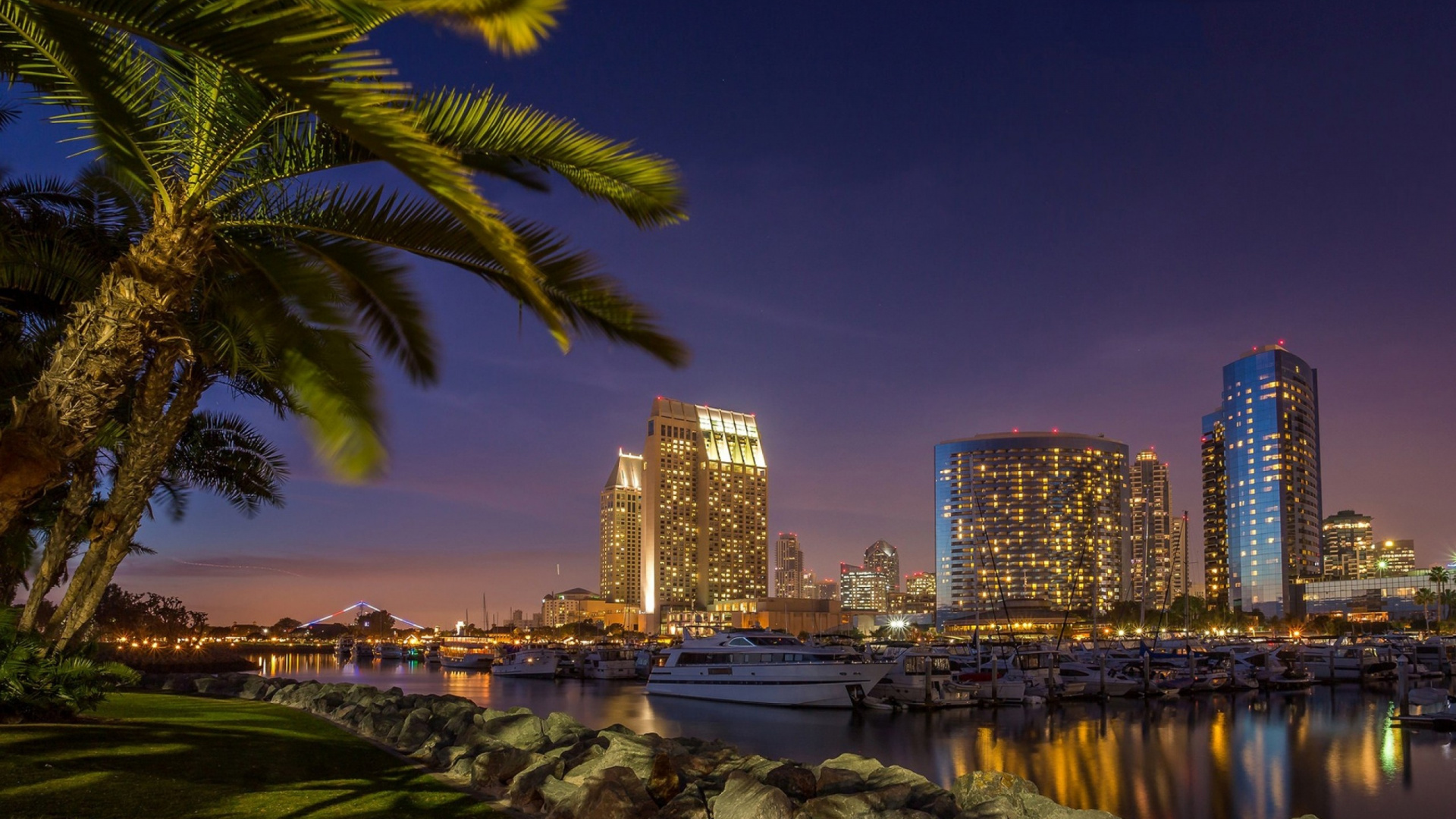 Обои городской пейзаж, город, природа, линия горизонта, ориентир в разрешении 1920x1080