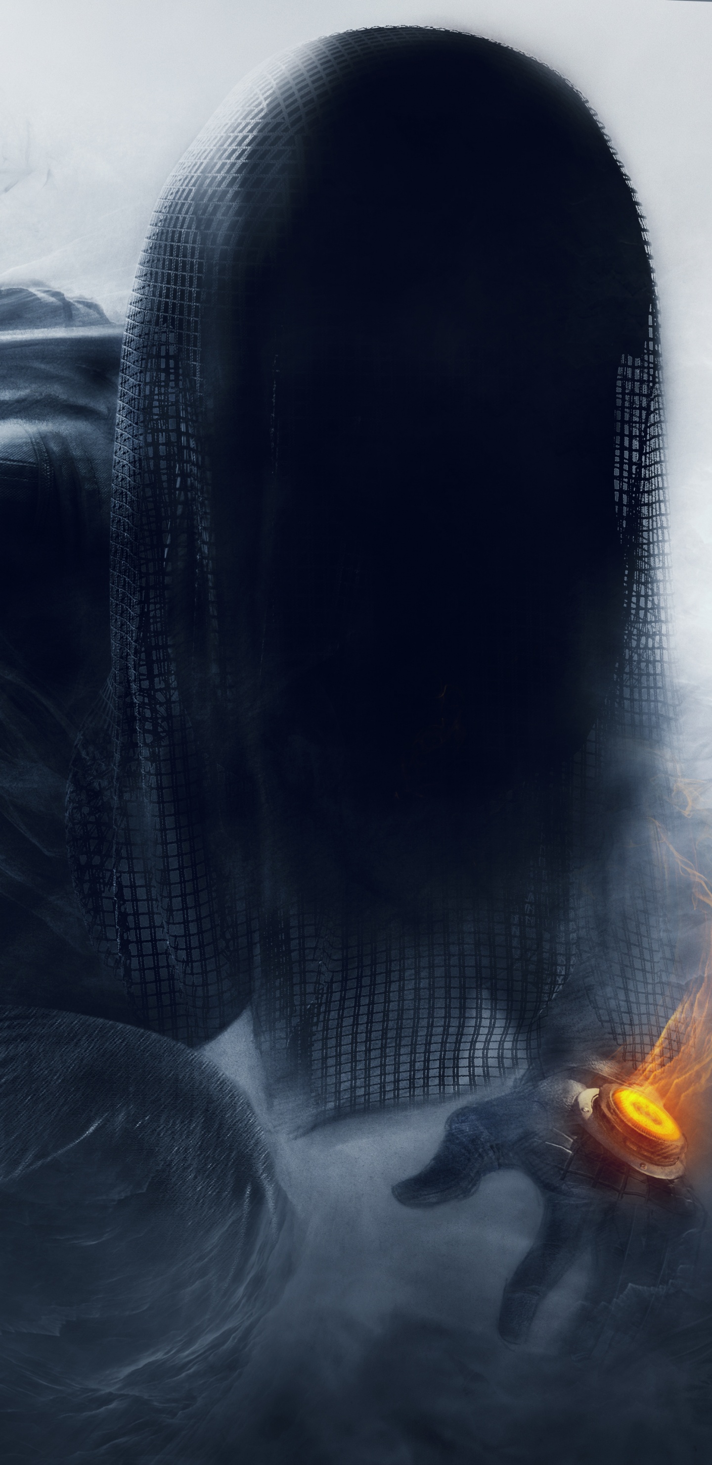 Обои ubisoft, демон, дым, иллюстрация, арт в разрешении 1440x2960