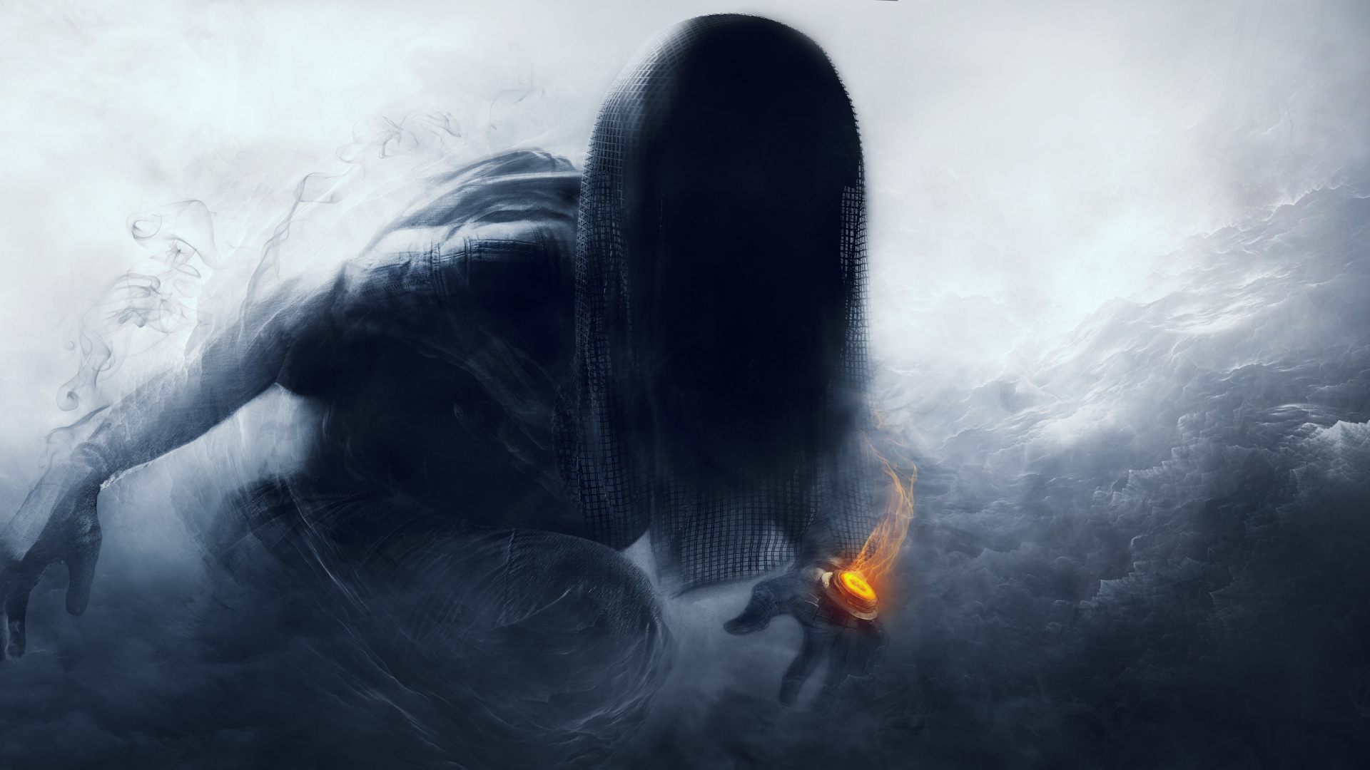 Обои ubisoft, демон, дым, иллюстрация, арт в разрешении 1920x1080