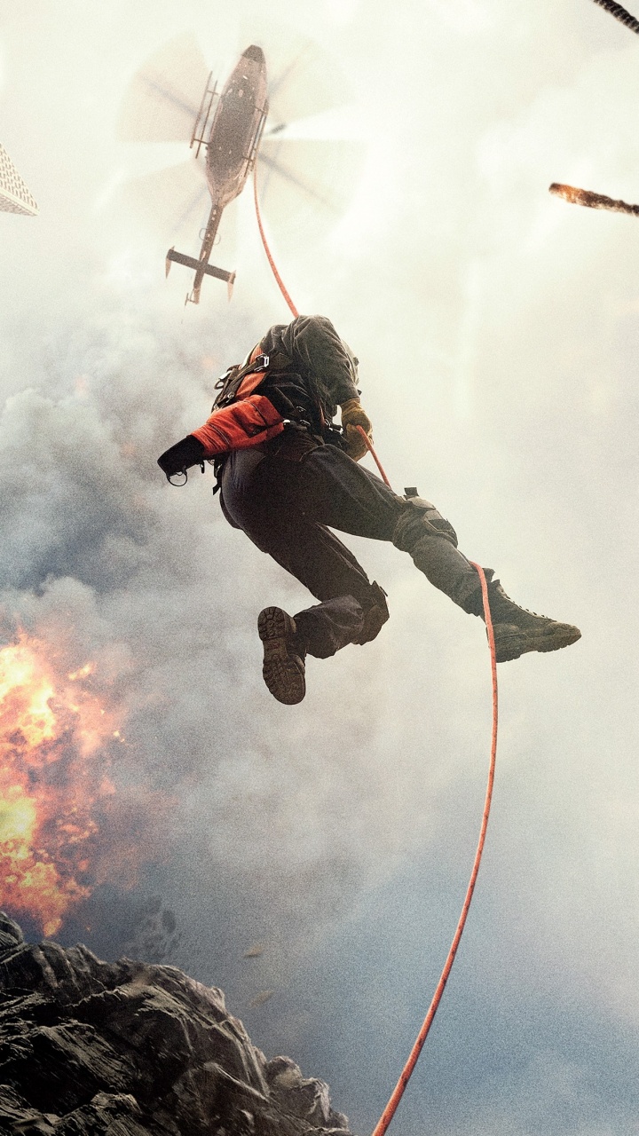 Обои Сан-Андреас кино, фильм критика, экстремальный вид спорта, приключения, альпинист в разрешении 720x1280