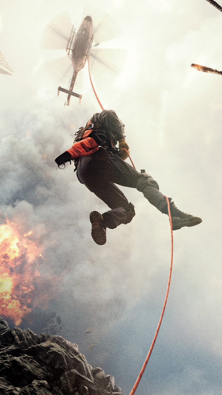 Обои Сан-Андреас кино, фильм критика, экстремальный вид спорта, приключения, альпинист в разрешении 750x1334