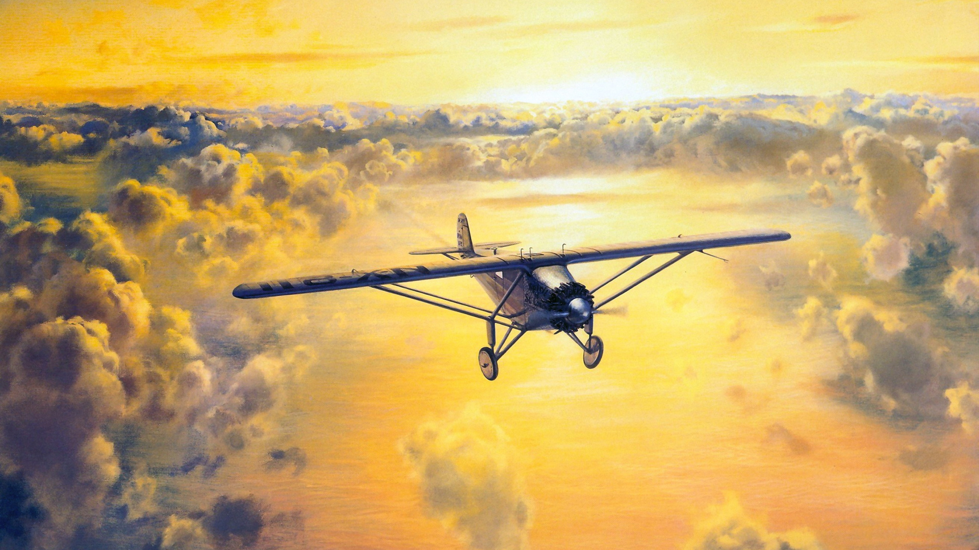 Обои арт, самолет, самолеты, авиация, полет в разрешении 1920x1080