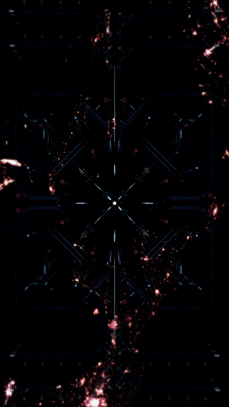 Обои черный, темнота, ночь, космос, полночь в разрешении 750x1334