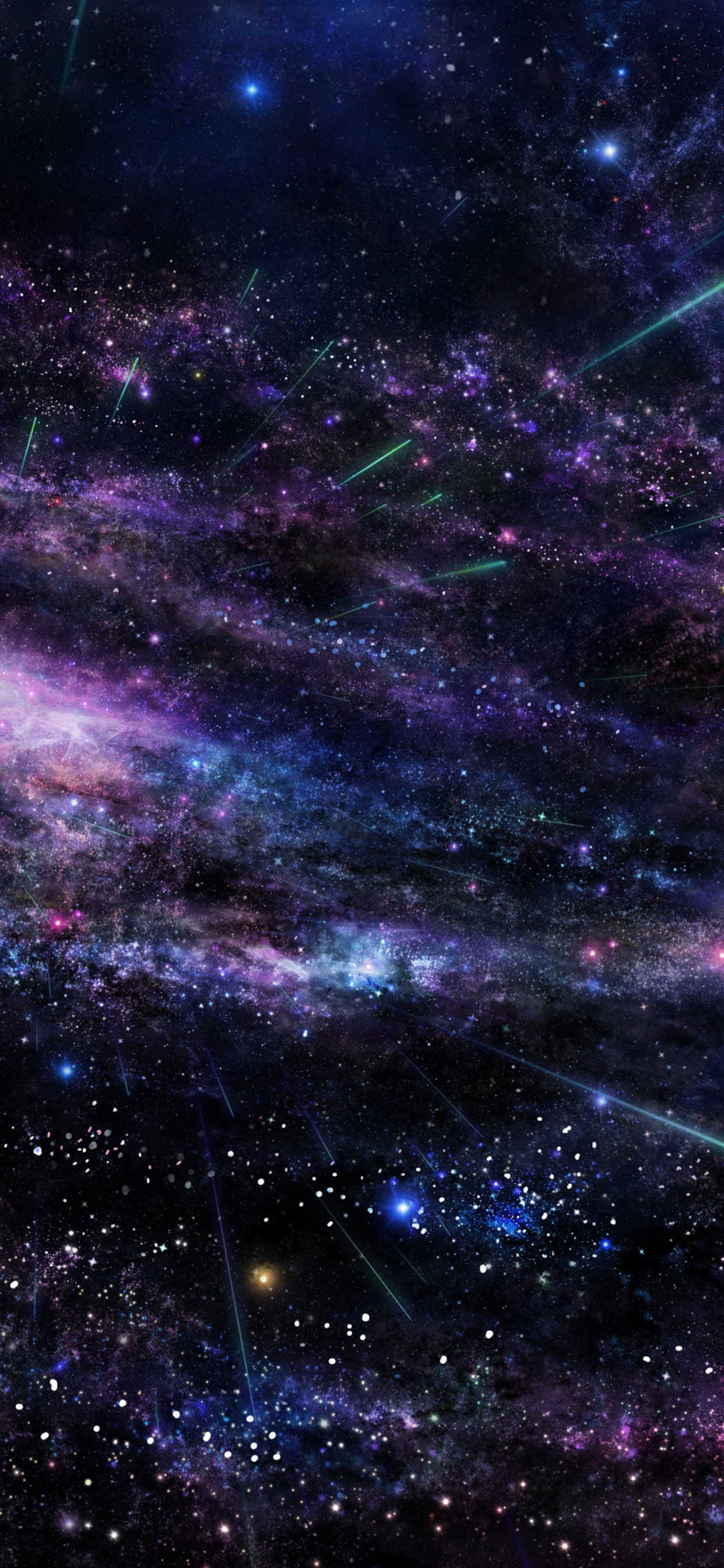 Обои космическое пространство, астрономический объект, Галактика, туманность, космос в разрешении 1242x2688