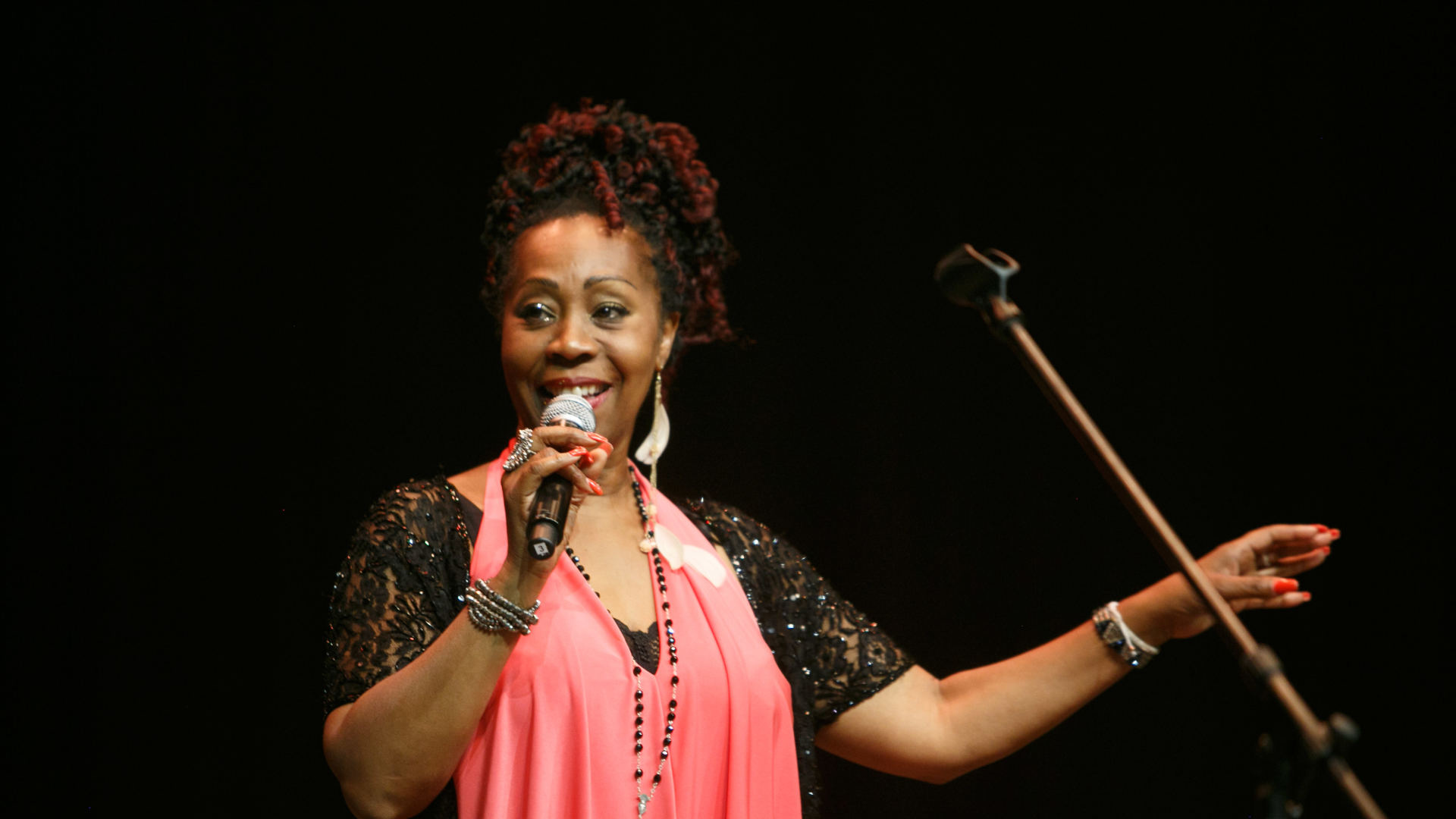 Обои певица, концерт, музыкант, струнный инструмент, Представление в разрешении 1920x1080