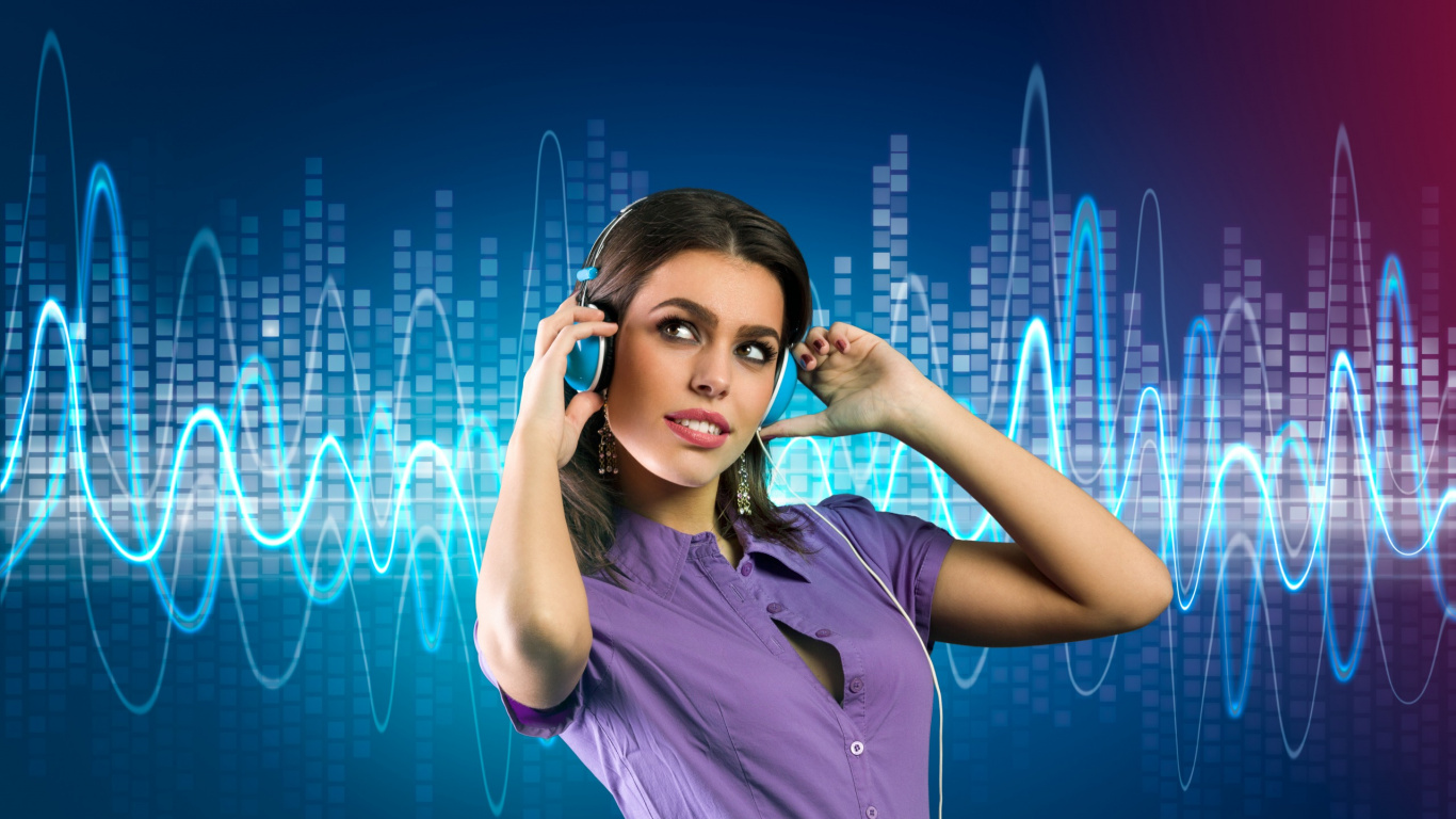 Обои музыка, электронная танцевальная музыка, Хаус музыка, синий, пурпур в разрешении 1366x768