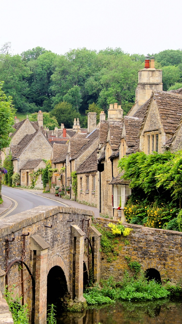 Обои Касл Комб, Хаус, городок, деревня, имущество в разрешении 720x1280