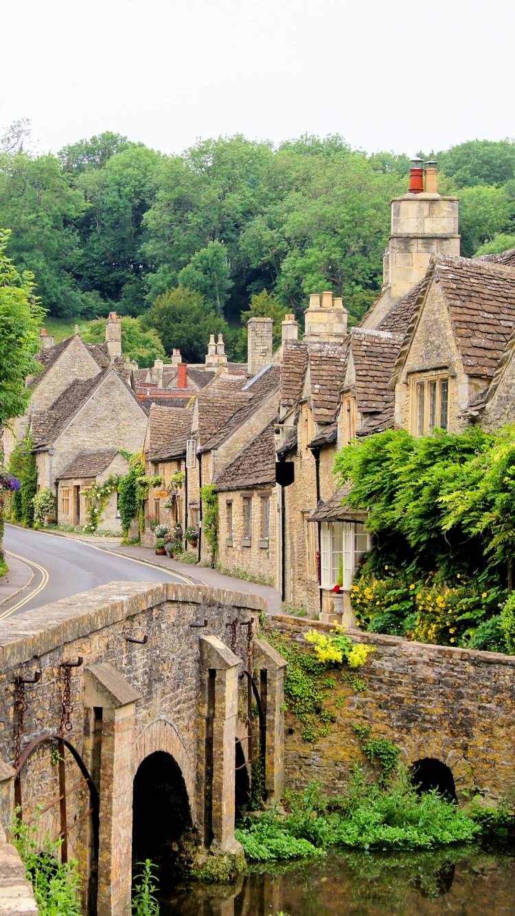 Обои Касл Комб, Хаус, городок, деревня, имущество в разрешении 750x1334