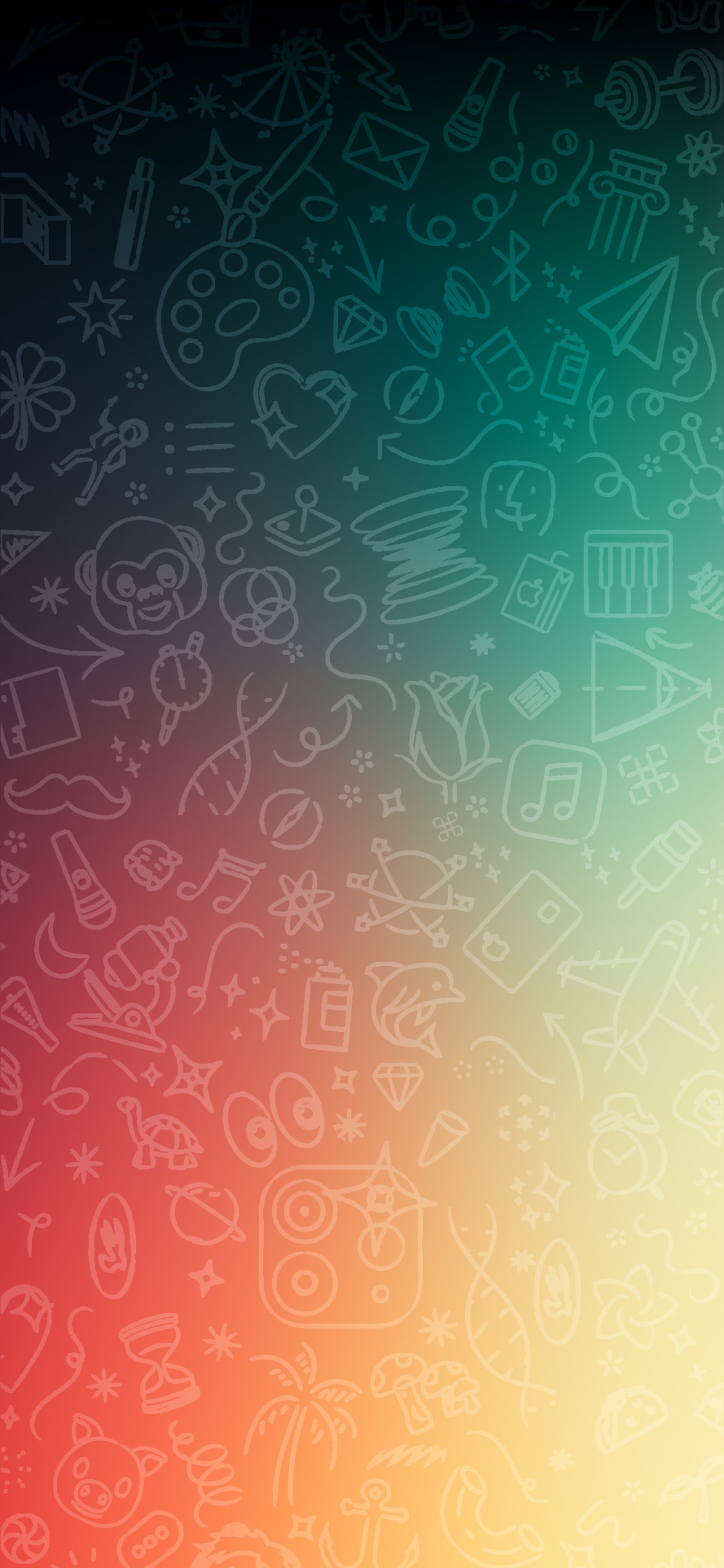 Обои узор, вода, арт, полутона и оттенки, круг в разрешении 1125x2436