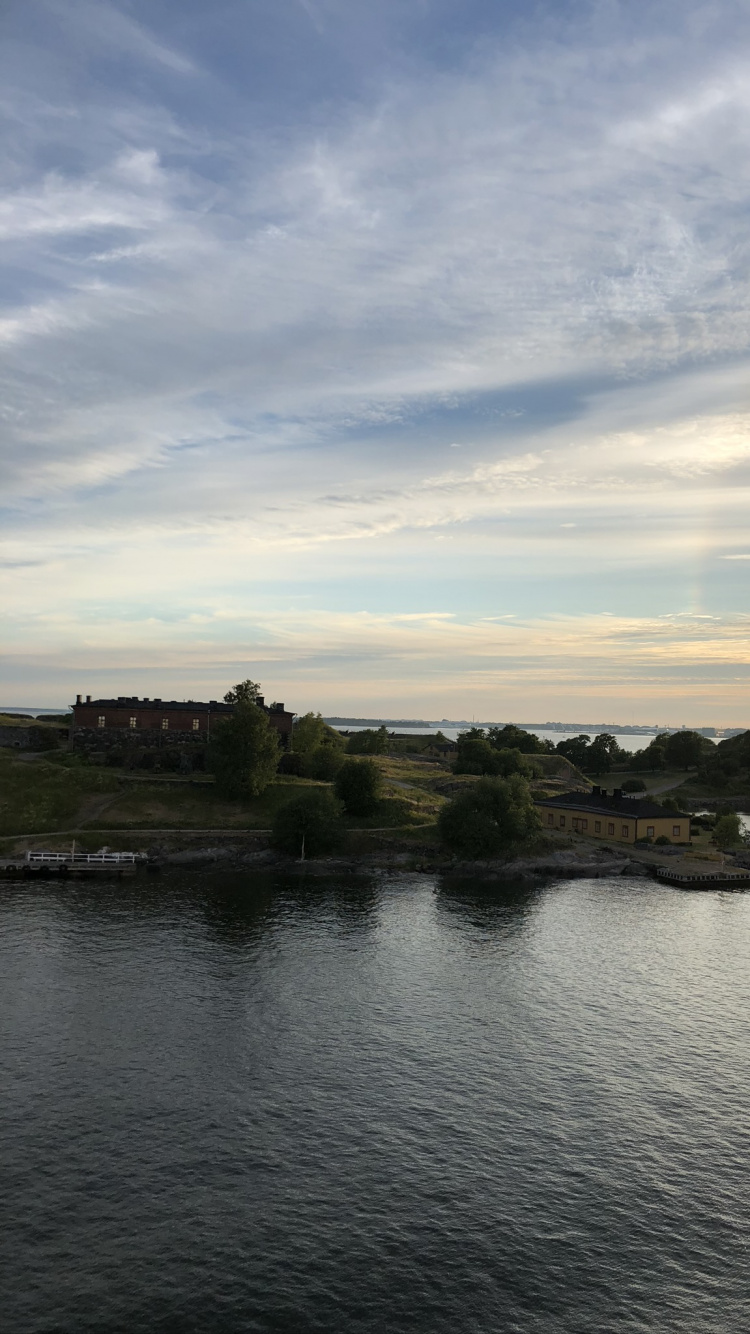 Обои вода, гидроресурсы, облако, водный путь, Банк в разрешении 750x1334