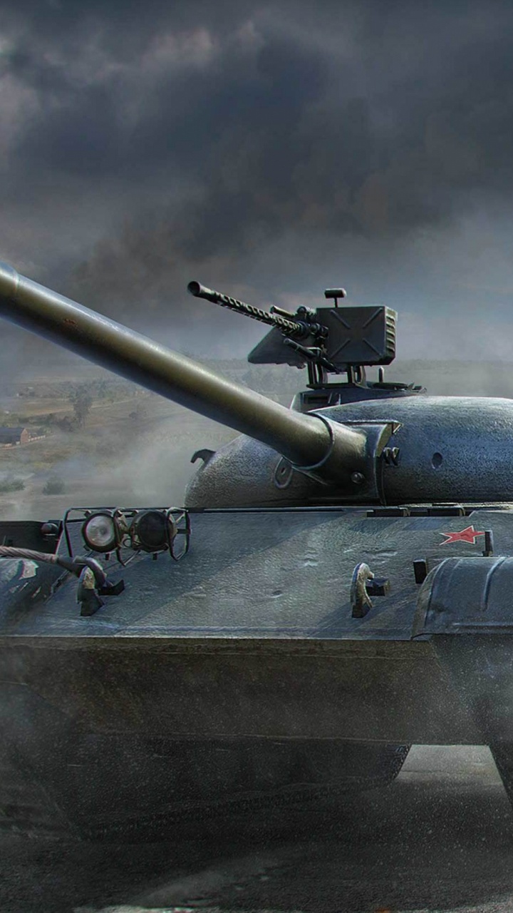 Обои world of tanks, wargaming, бак, орудийная башня, военнослужащие в разрешении 720x1280