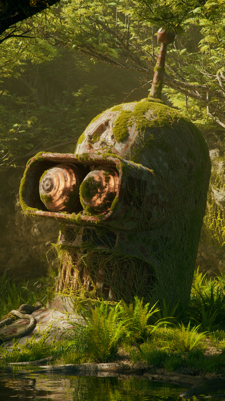 Обои искусство антиутопии, арт, популярная культура, дистопия, цифровое искусство в разрешении 750x1334