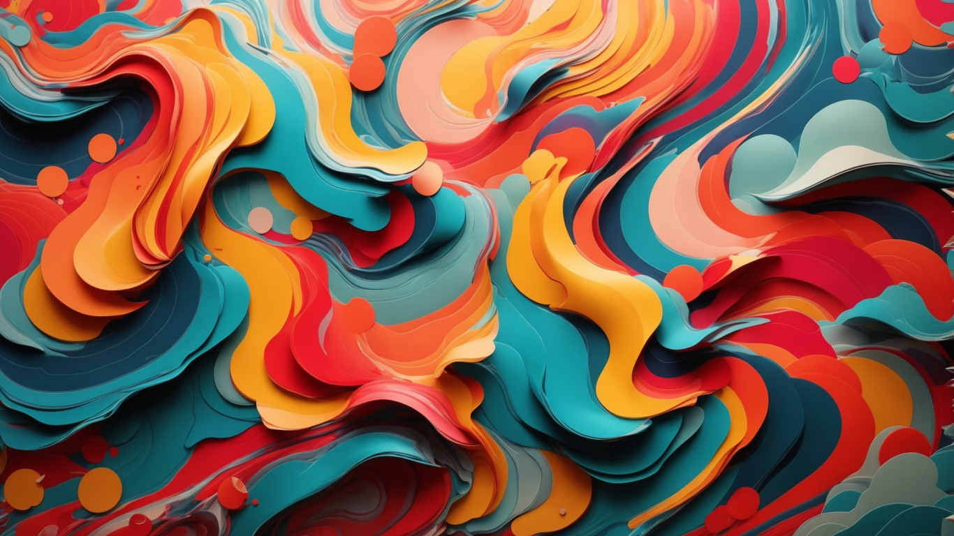 Обои визуальное искусство, художественная краска, арт, психоделическое искусство, живопись в разрешении 1366x768