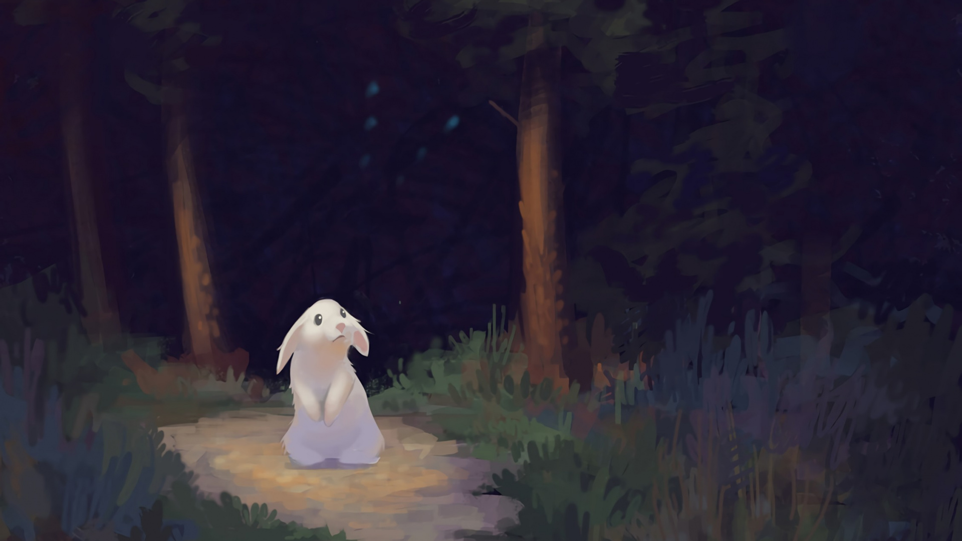 Обои темнота, дерево, атмосфера, живопись, визуальное искусство в разрешении 1920x1080