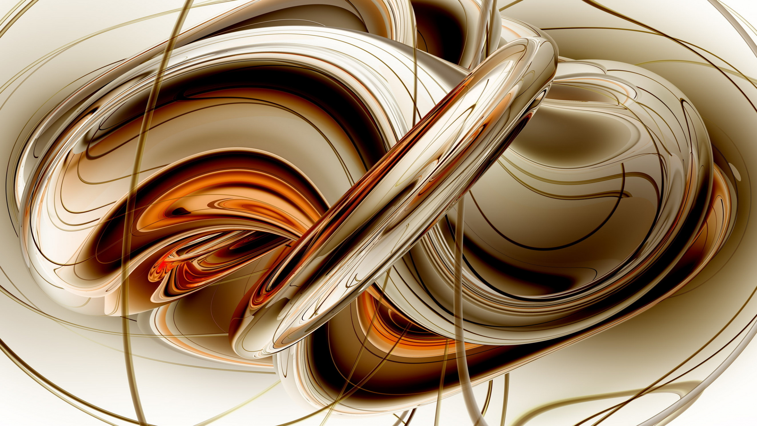 Обои живопись, абстрактное искусство, арт, круг, спираль в разрешении 2560x1440