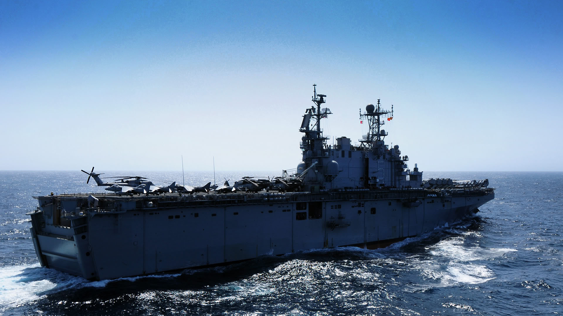 Обои военный корабль, десантный вертолетоносец, морское ведомство, корабль, лодка в разрешении 1920x1080