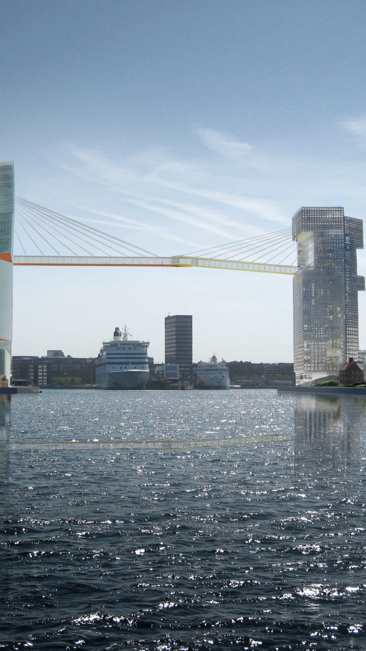 Обои Стивен Холл Архитекторов, архитектура, небоскреб, город, линия горизонта в разрешении 750x1334