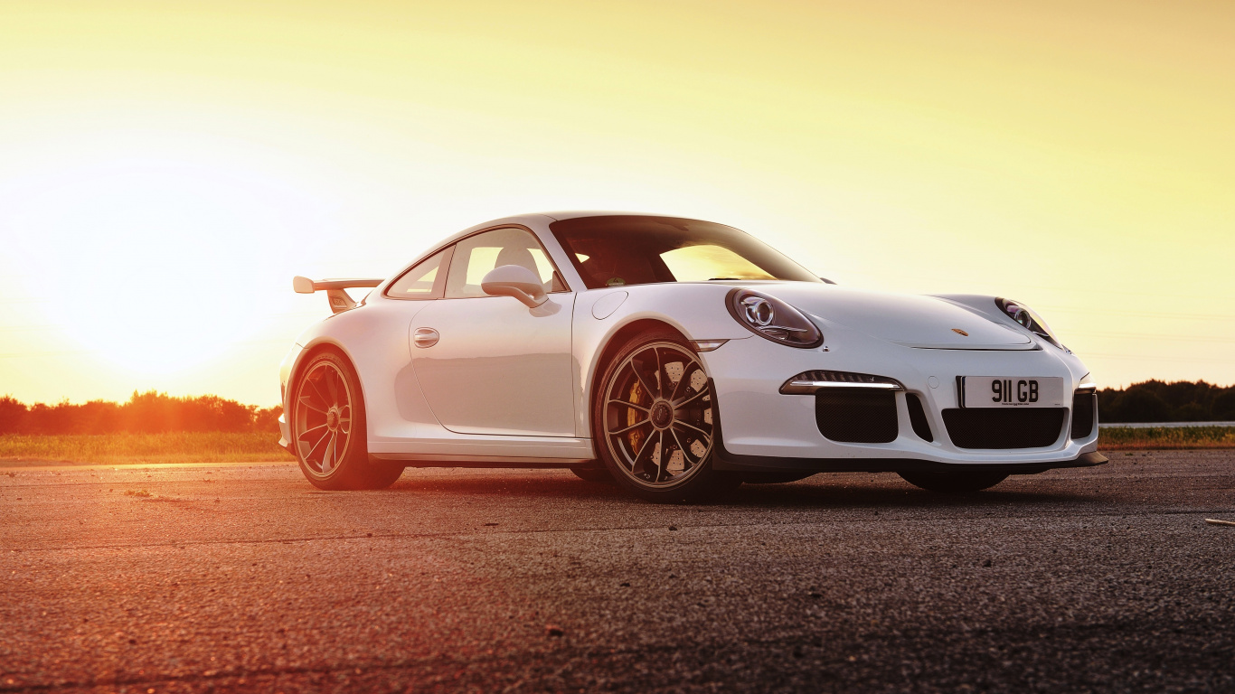 Обои porsche 911 gt2, Порше, Porsche 911 GT3 R 991, спорткар, авто в разрешении 1366x768