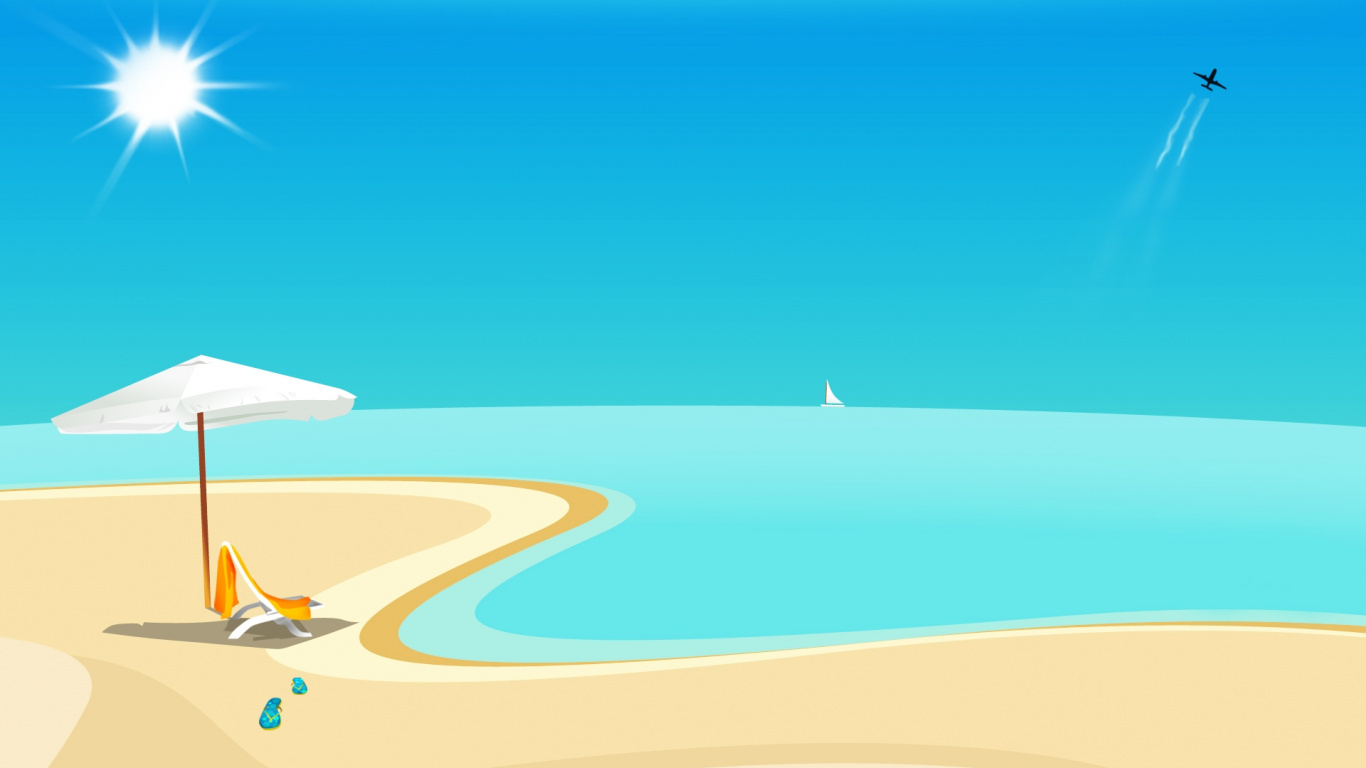Обои пляж, вода, синий, синий цвет, ветер в разрешении 1366x768