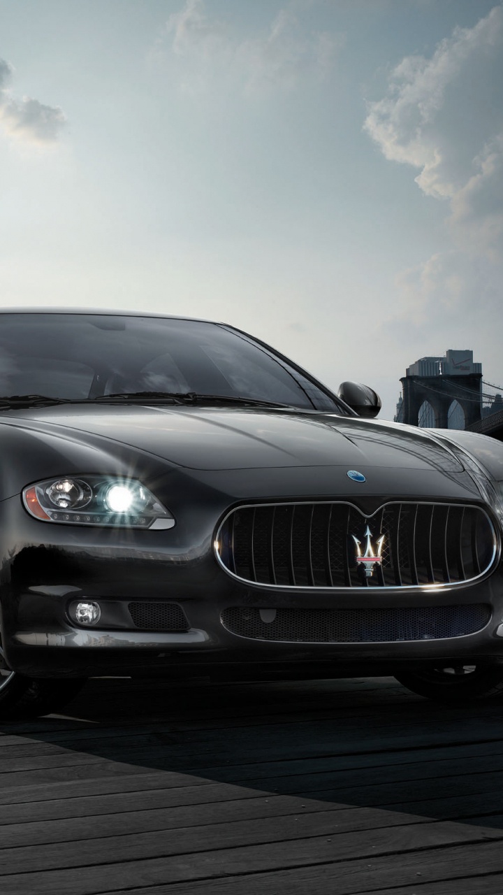 Обои Мазерати, авто, седан, обод, Нью-Йорк в разрешении 720x1280