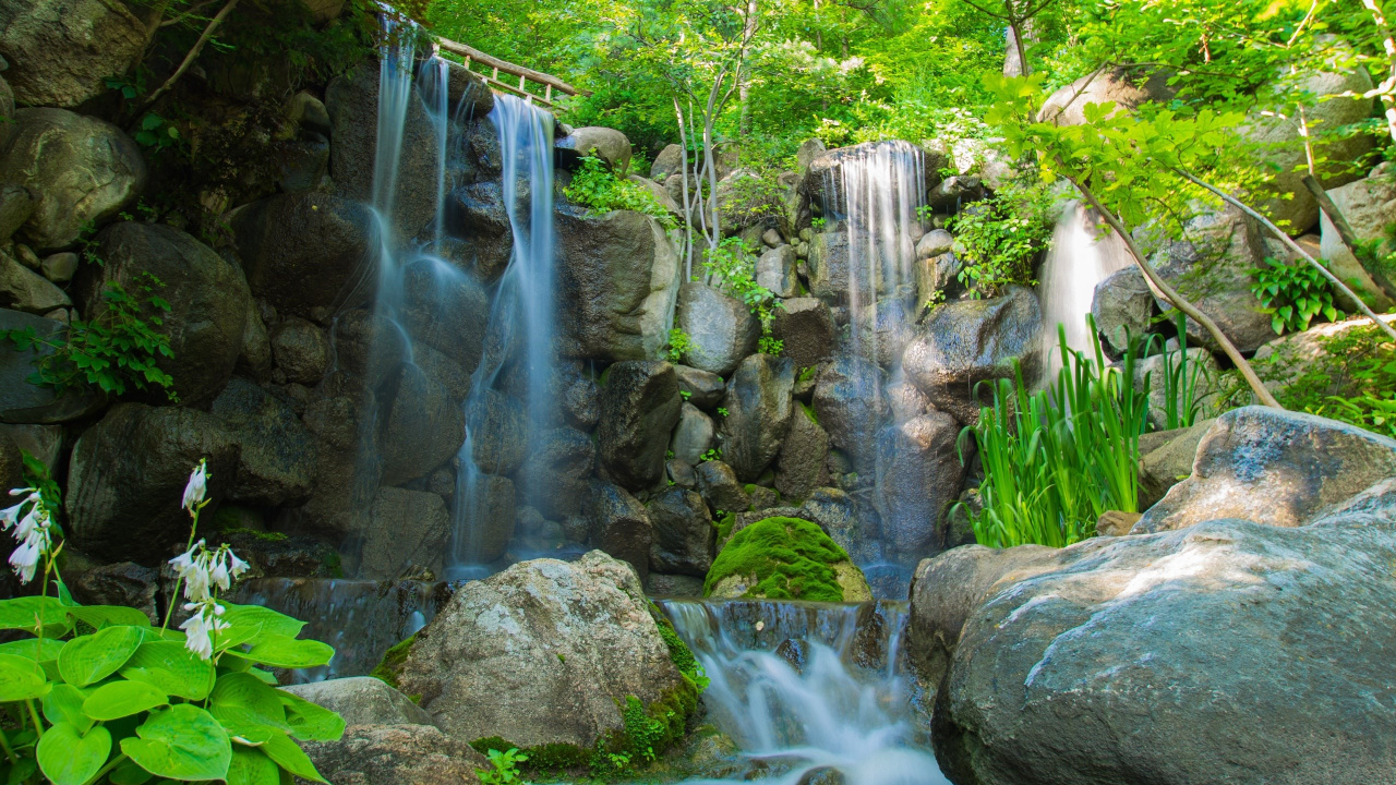 Обои водопад, природа, гидроресурсы, водоем, вода в разрешении 1280x720