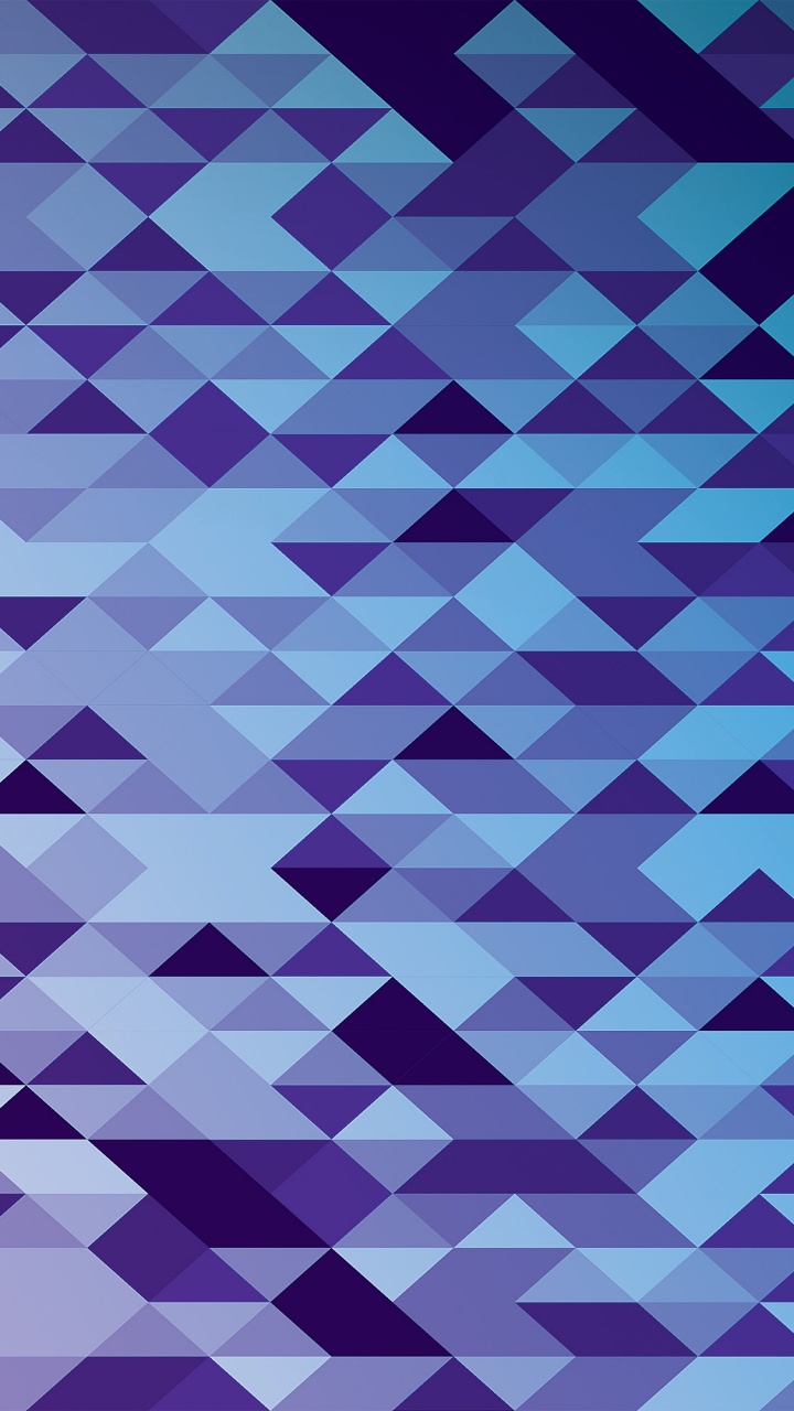 Обои треугольник, синий, пурпур, узор, линия в разрешении 720x1280