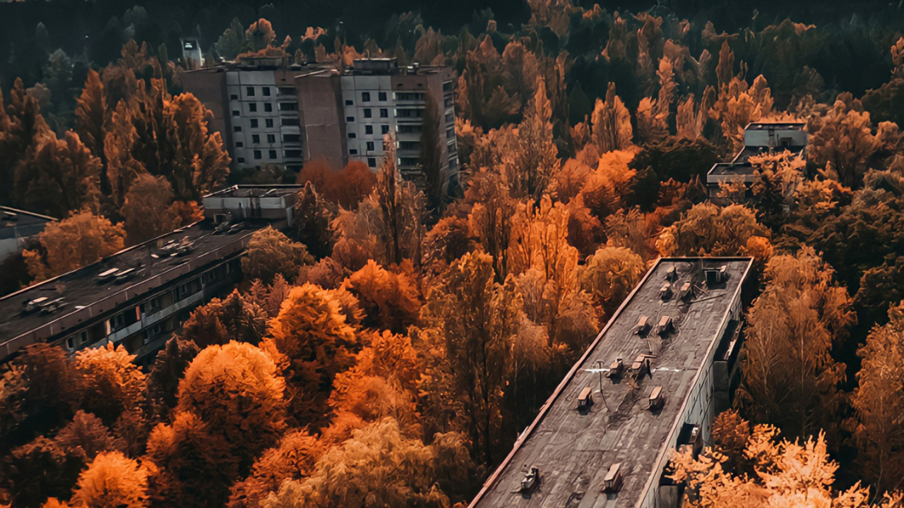 Обои Чернобыльская катастрофа, Чернобыльская АЭС, река припять, атомная электростанция, взрыв в разрешении 1280x720