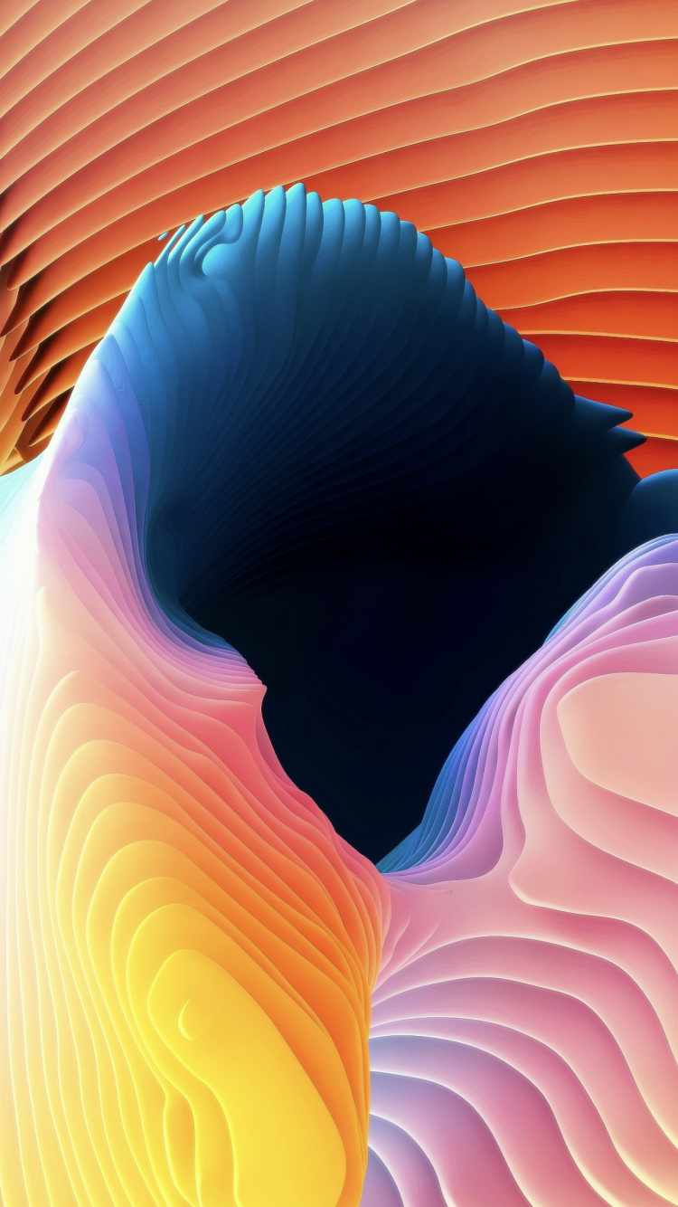 Обои Оранжевый цвет, ткань, розовый, арт, красный цвет в разрешении 750x1334