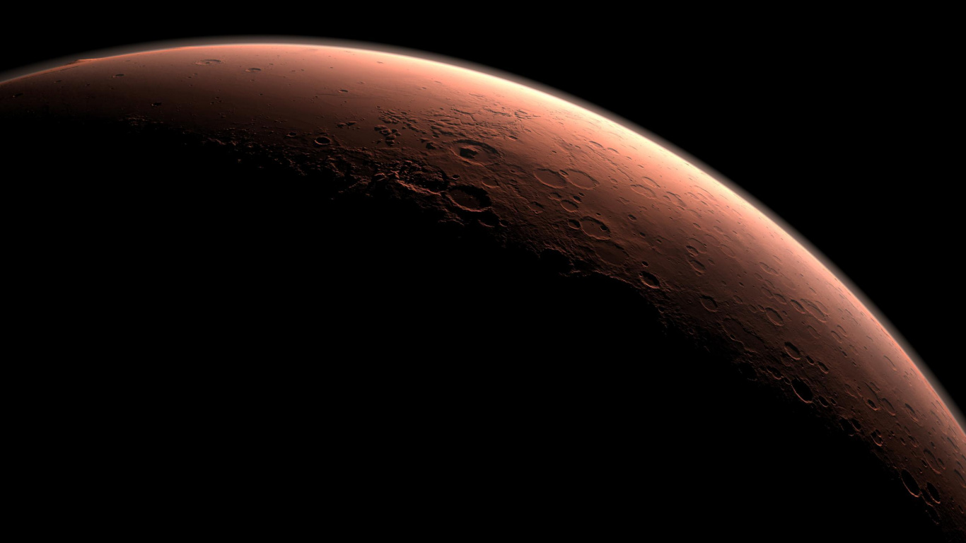 Обои Марс, планета, Марсианская Научная Лаборатория, астрономический объект, атмосфера в разрешении 1366x768