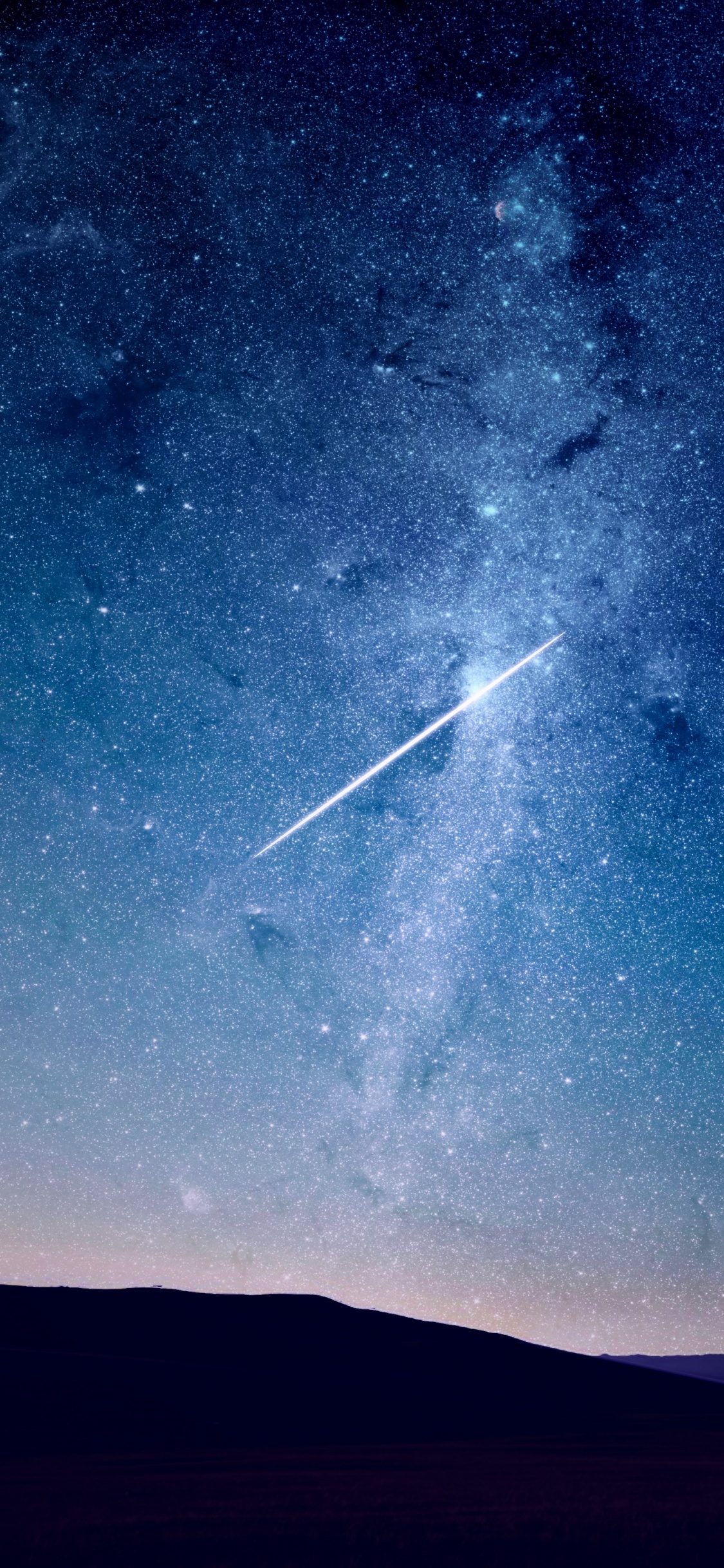 Обои смартфон, облако, атмосфера, лазурный, черный в разрешении 1125x2436