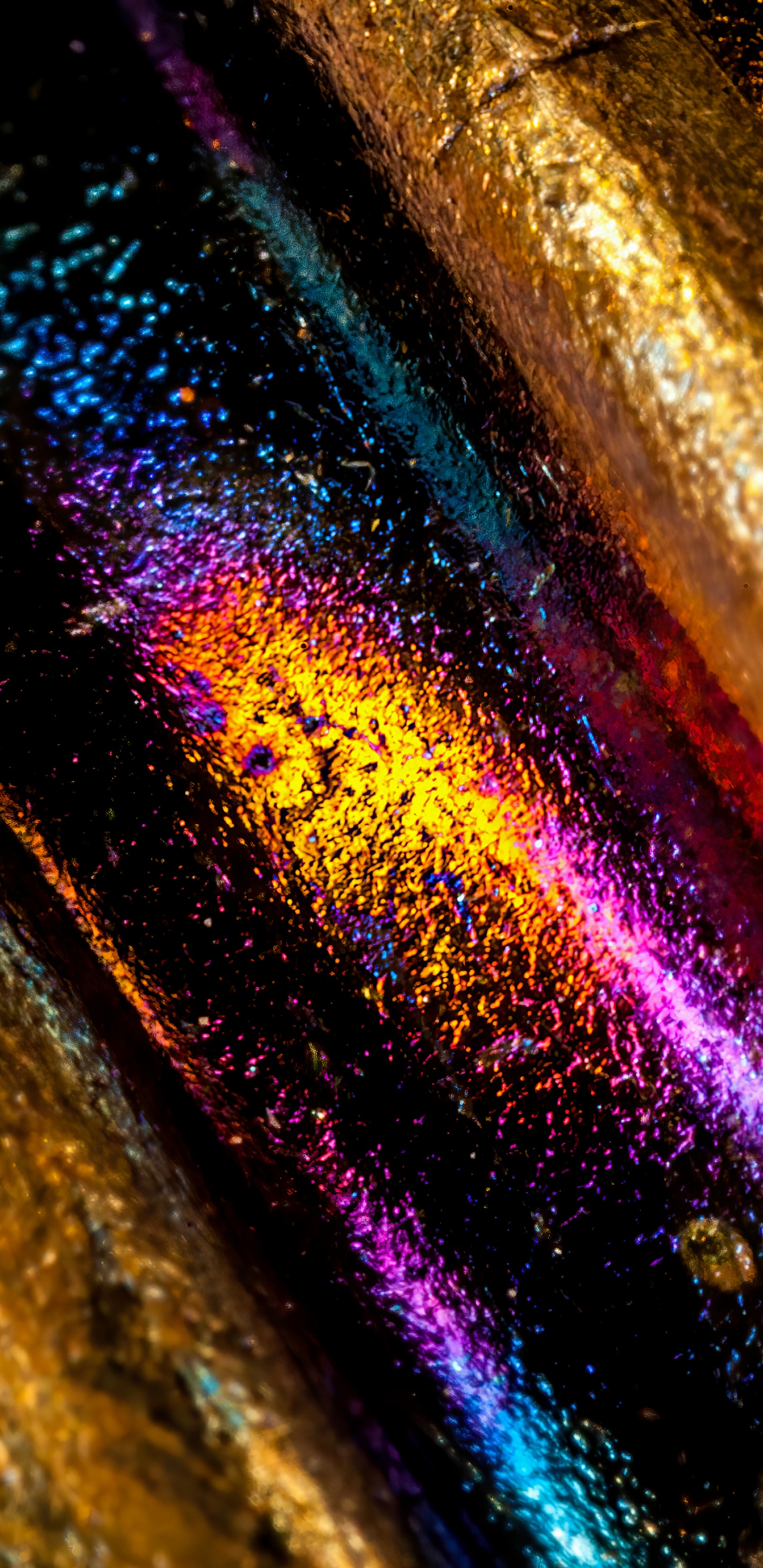 Обои свет, Светопись, красочность, жидкий, пурпур в разрешении 1440x2960