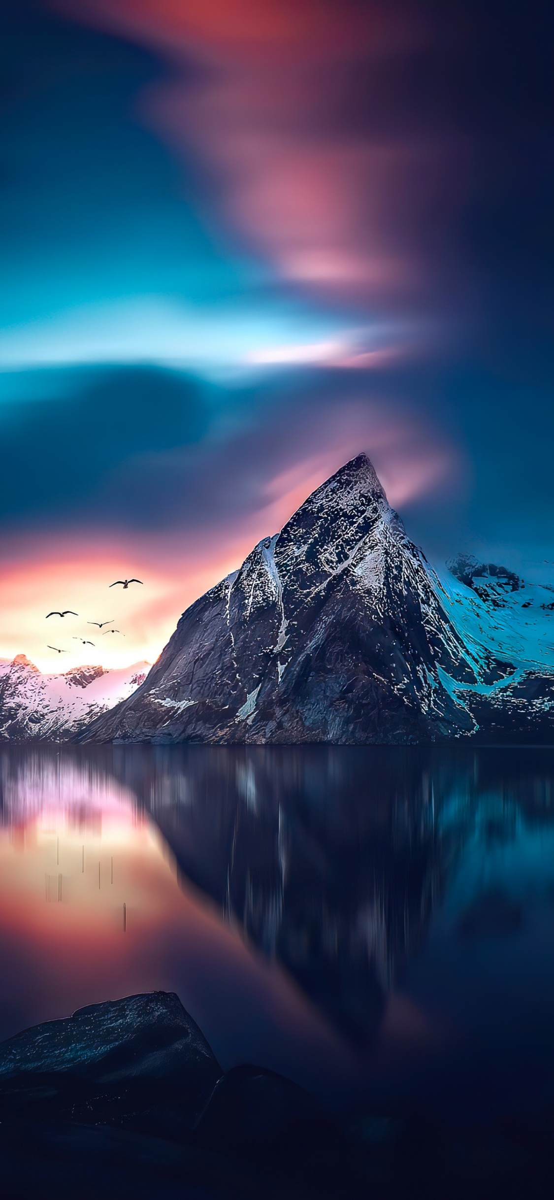 Обои вода, облако, атмосфера, гидроресурсы, мир в разрешении 1125x2436