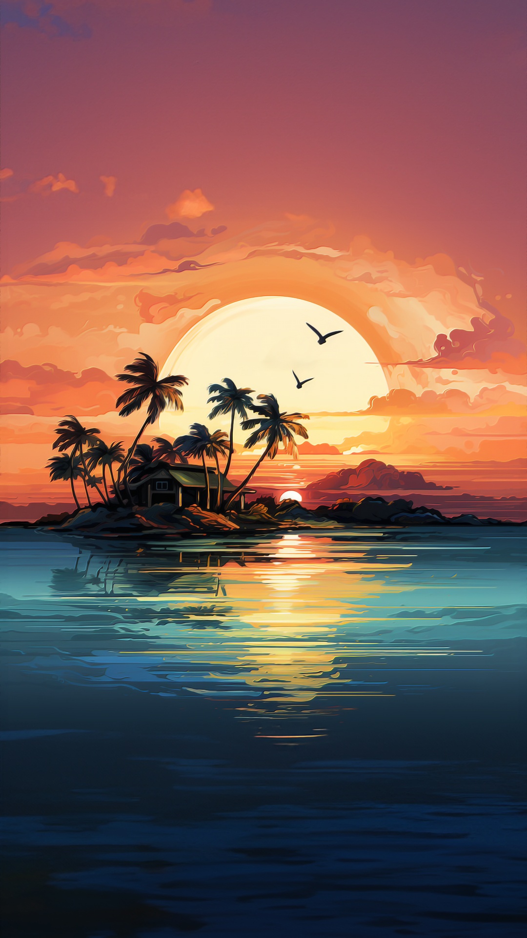 Обои планшет, задник, облако, вода, атмосфера в разрешении 1080x1920