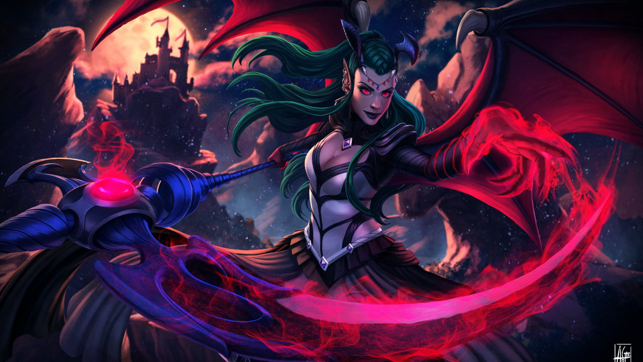 Обои графический дизайн, иллюстрация, демон, арт, сверхъестественное существо в разрешении 1280x720