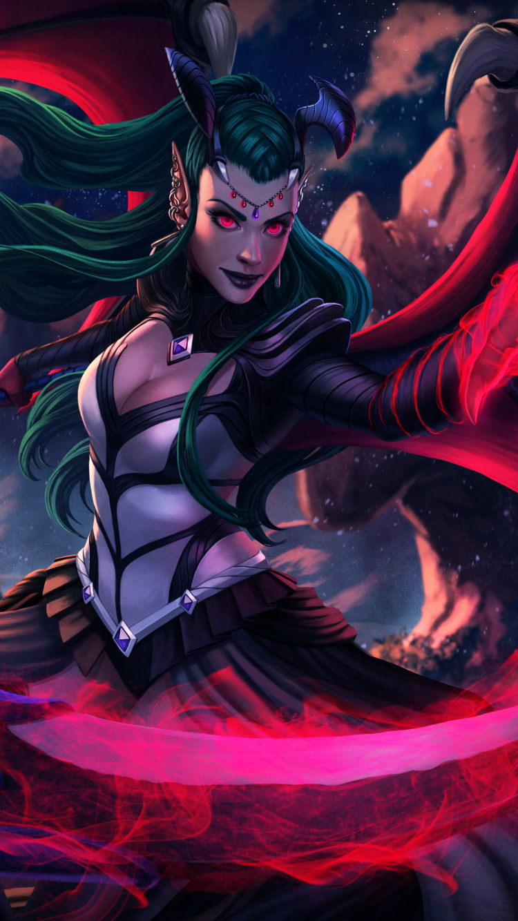 Обои графический дизайн, иллюстрация, демон, арт, сверхъестественное существо в разрешении 750x1334