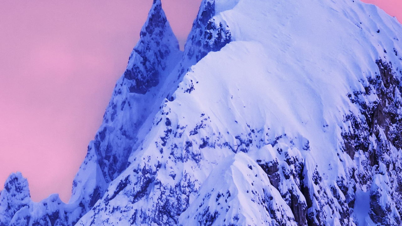 Обои гора, снег, мир, природный ландшафт, склон в разрешении 1280x720