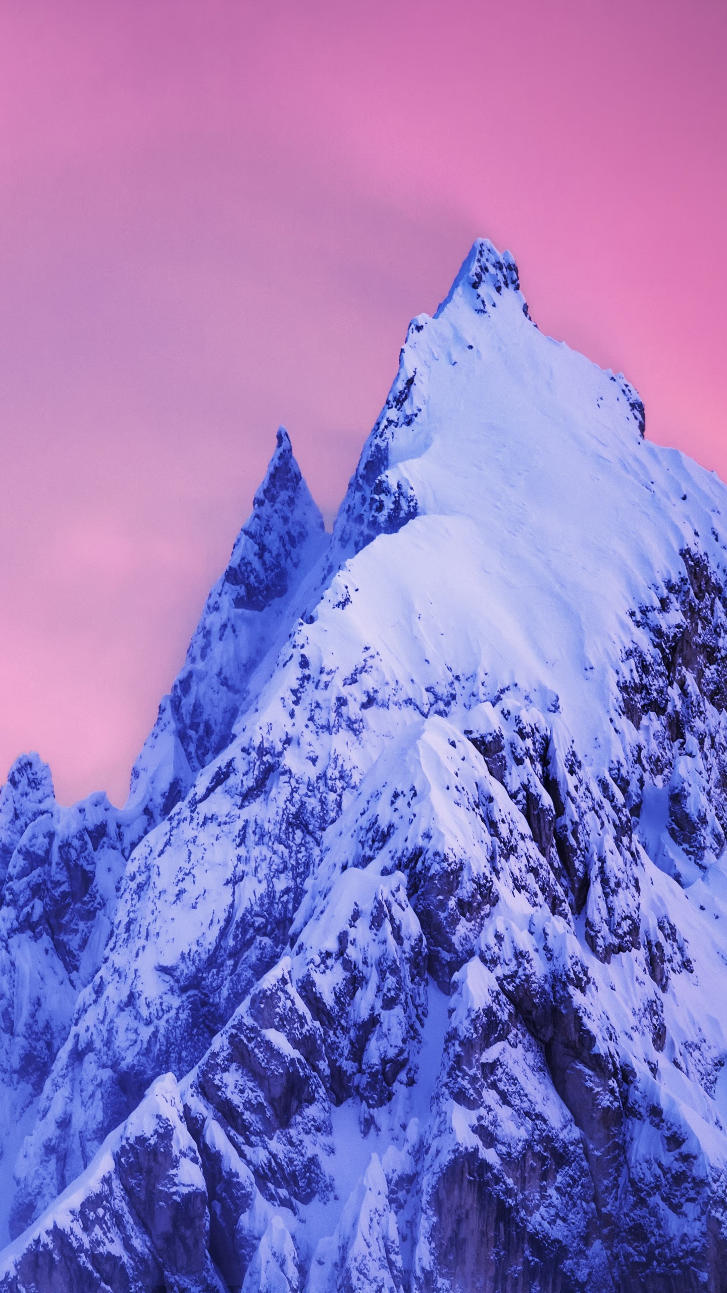 Обои гора, снег, мир, природный ландшафт, склон в разрешении 1440x2560