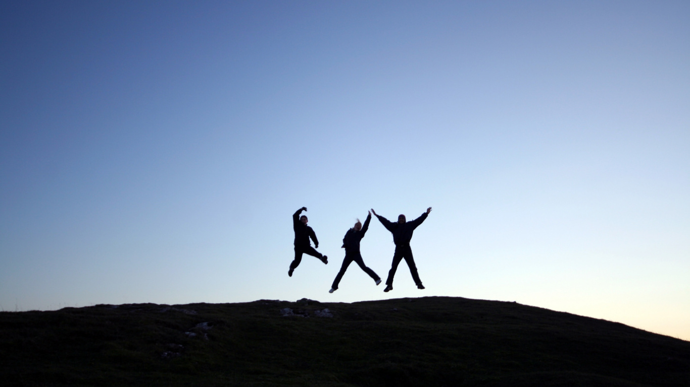 Обои забава, горизонт, песок, экорегион, скачок в разрешении 1366x768