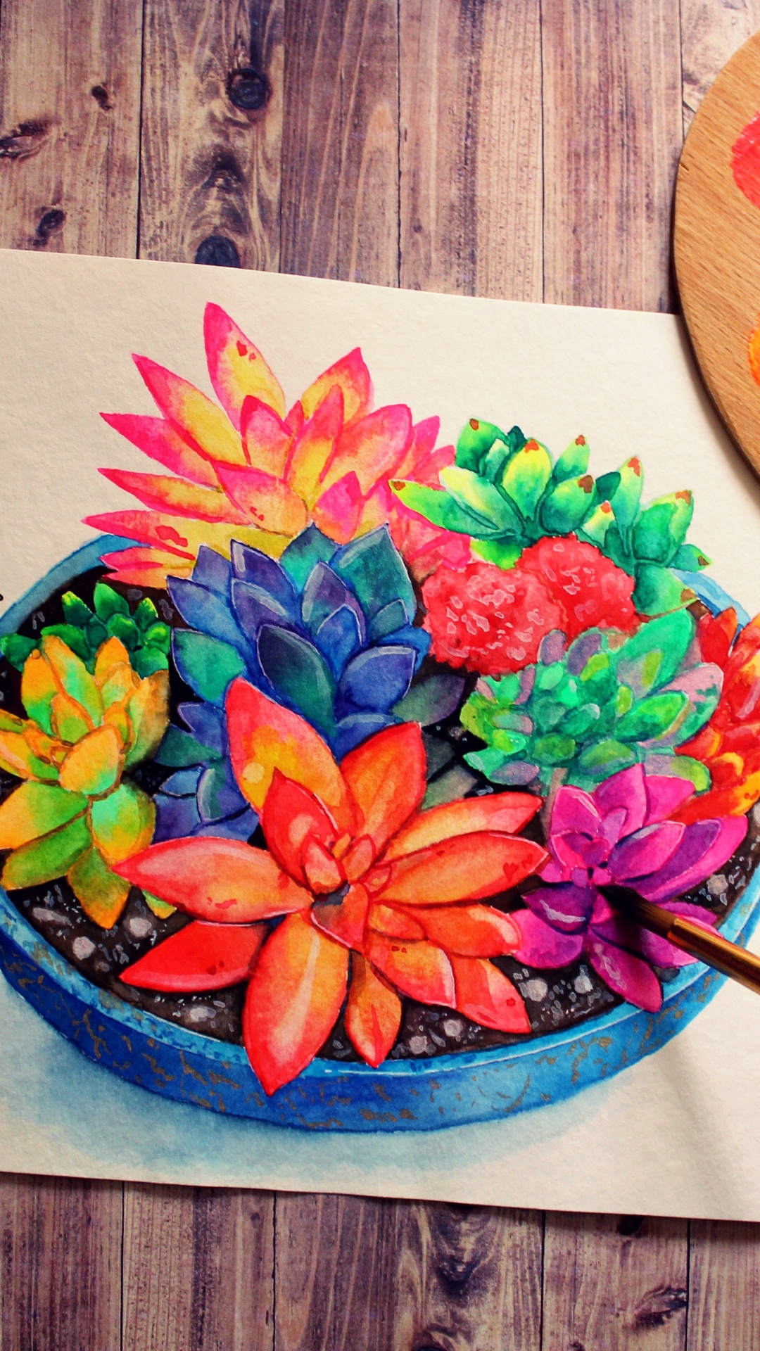 Обои рисование, акварельная живопись, живопись, артист, арт в разрешении 1080x1920