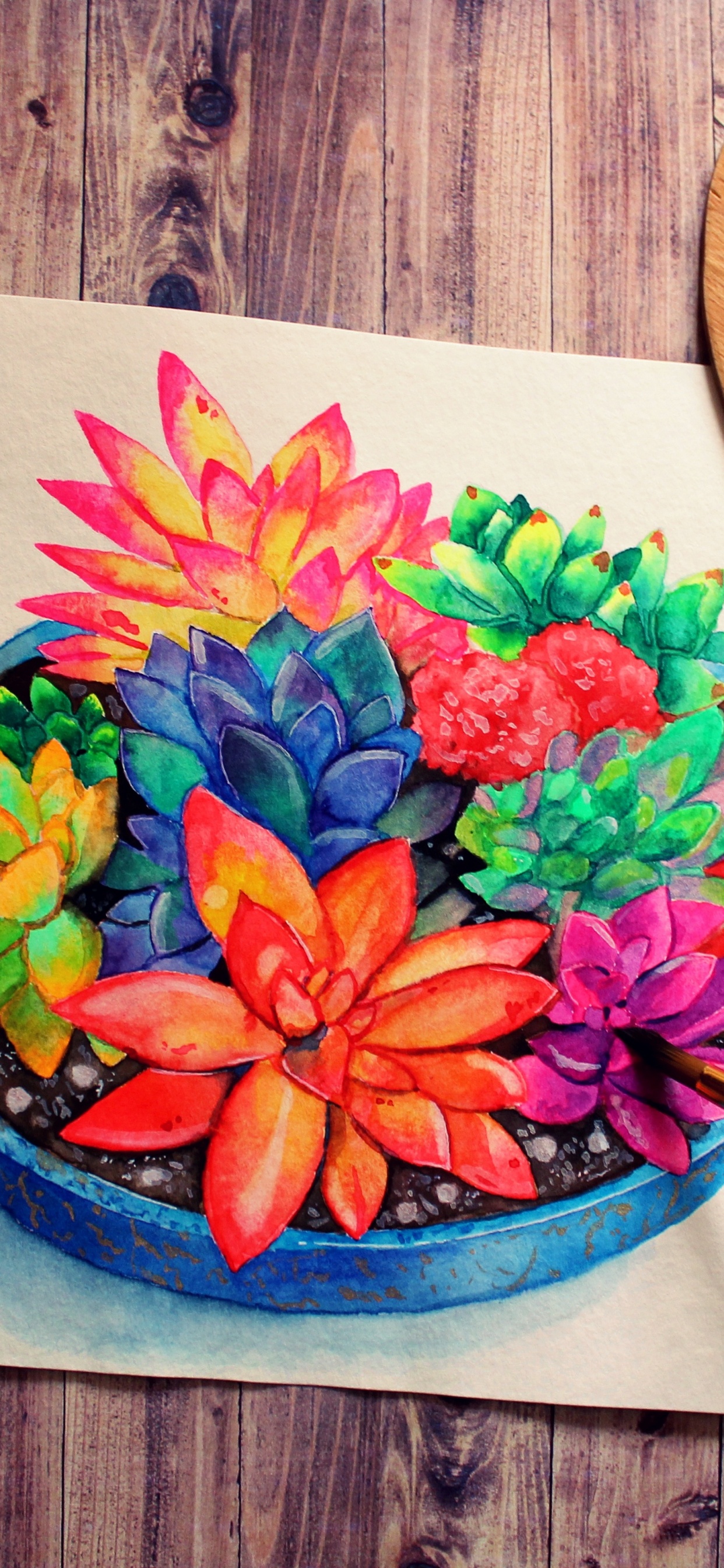 Обои рисование, акварельная живопись, живопись, артист, арт в разрешении 1242x2688