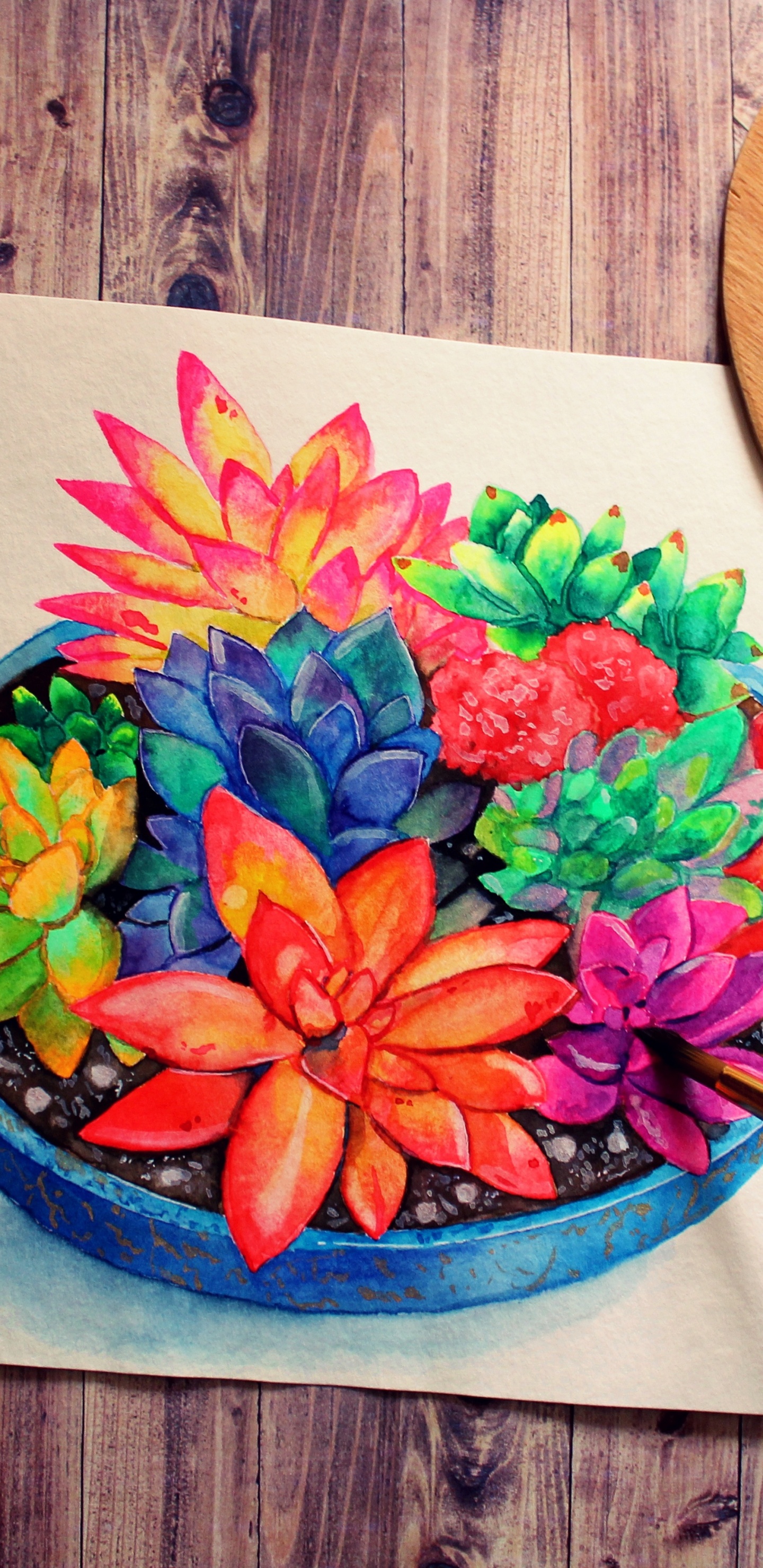 Обои рисование, акварельная живопись, живопись, артист, арт в разрешении 1440x2960