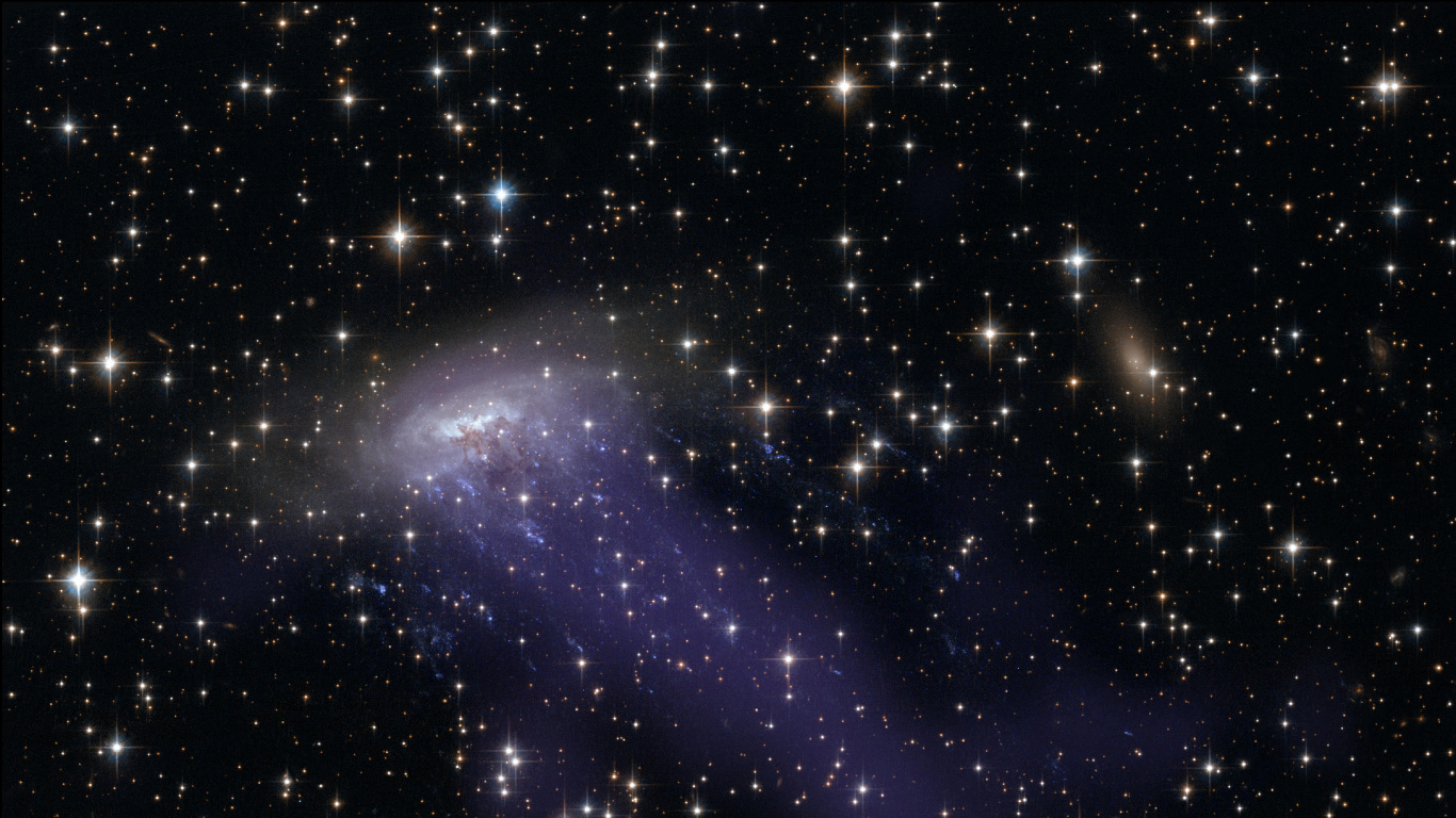 Обои космический телескоп Хаббл, Галактика, спиральная Галактика, группа галактик, космическое пространство в разрешении 1366x768