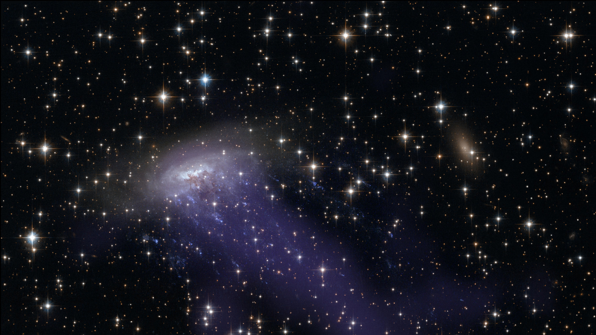 Обои космический телескоп Хаббл, Галактика, спиральная Галактика, группа галактик, космическое пространство в разрешении 1920x1080