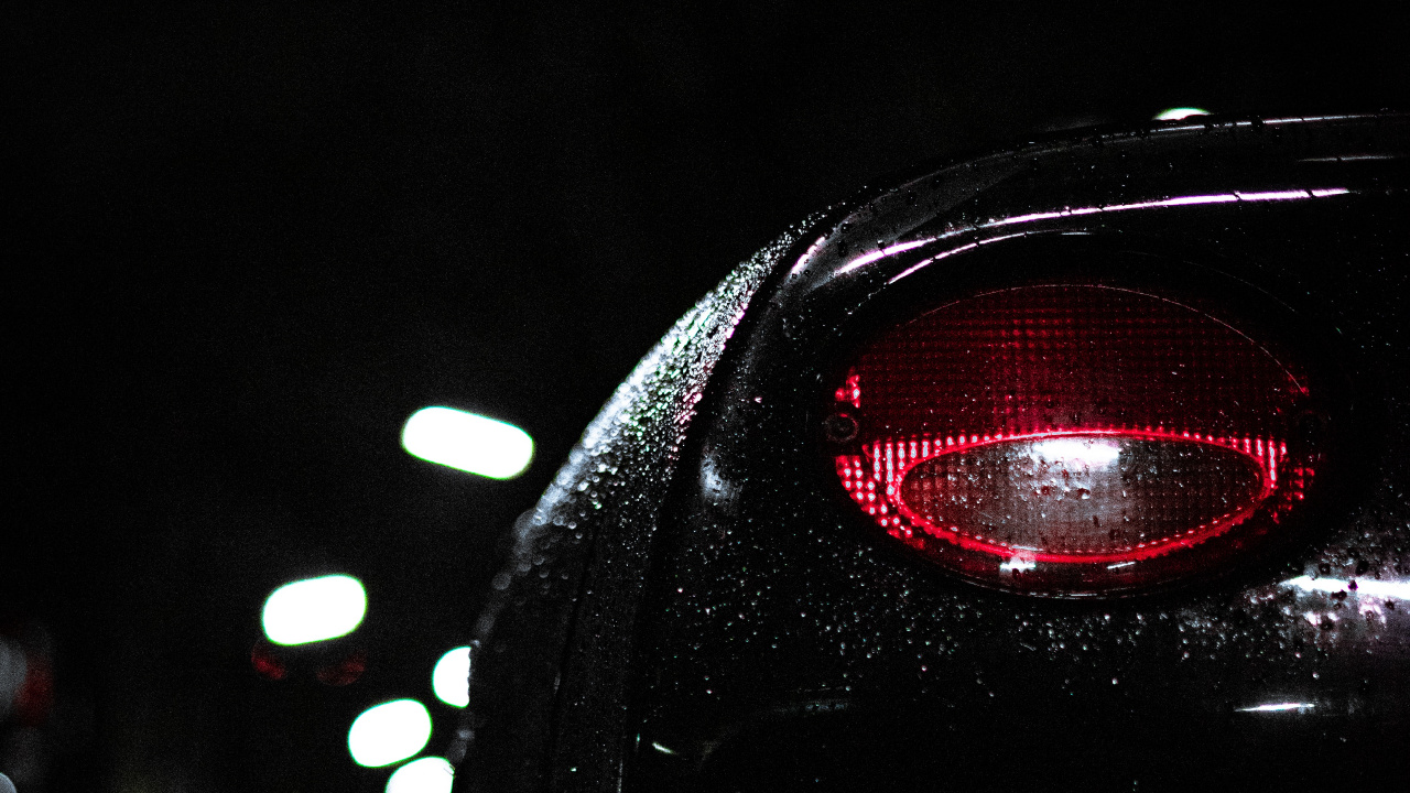 Обои авто, фара, черный, автомобильное освещение, свет в разрешении 1280x720