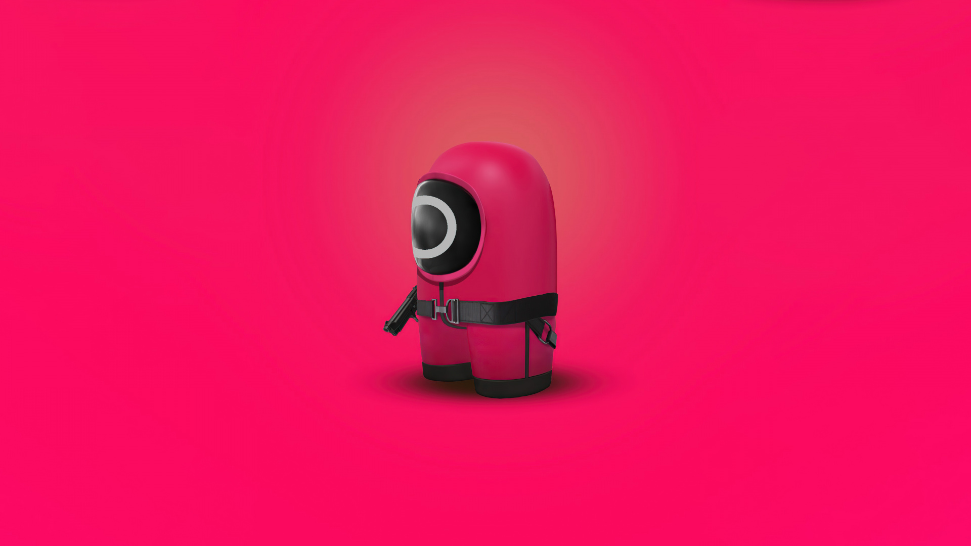 Обои игра в кальмара, крупный план, игрушка, звуковое оборудование, головной убор в разрешении 1920x1080